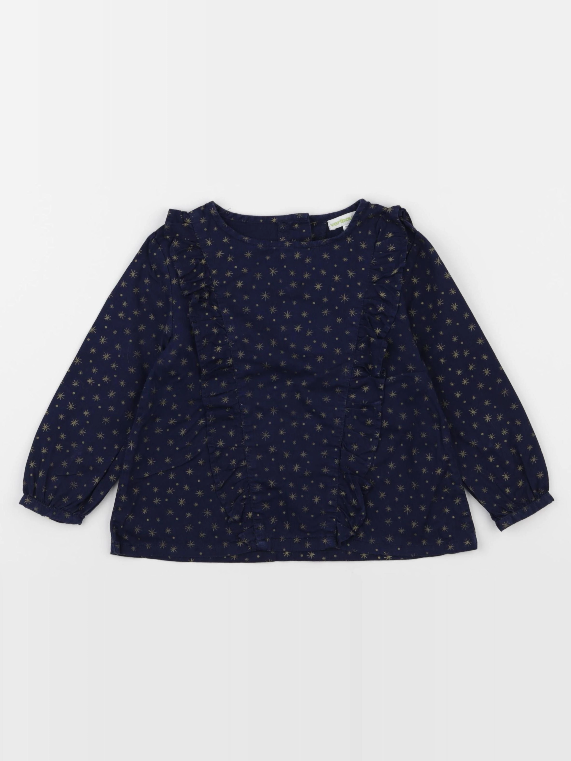 Vertbaudet - blouse bleu, or - 3 ans