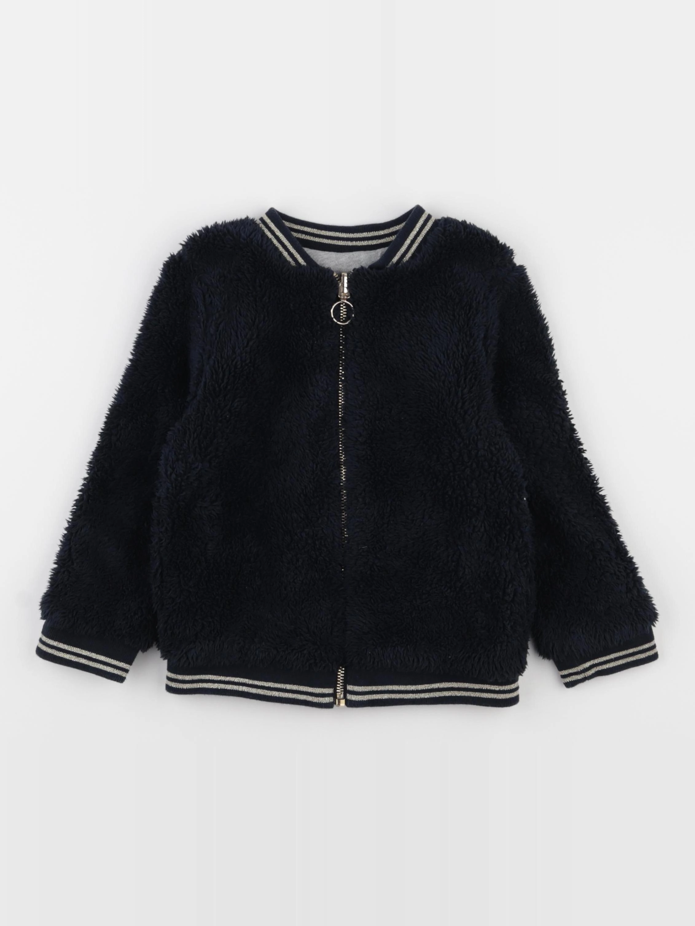 Monoprix - sweat réversible bleu, gris - 4 ans
