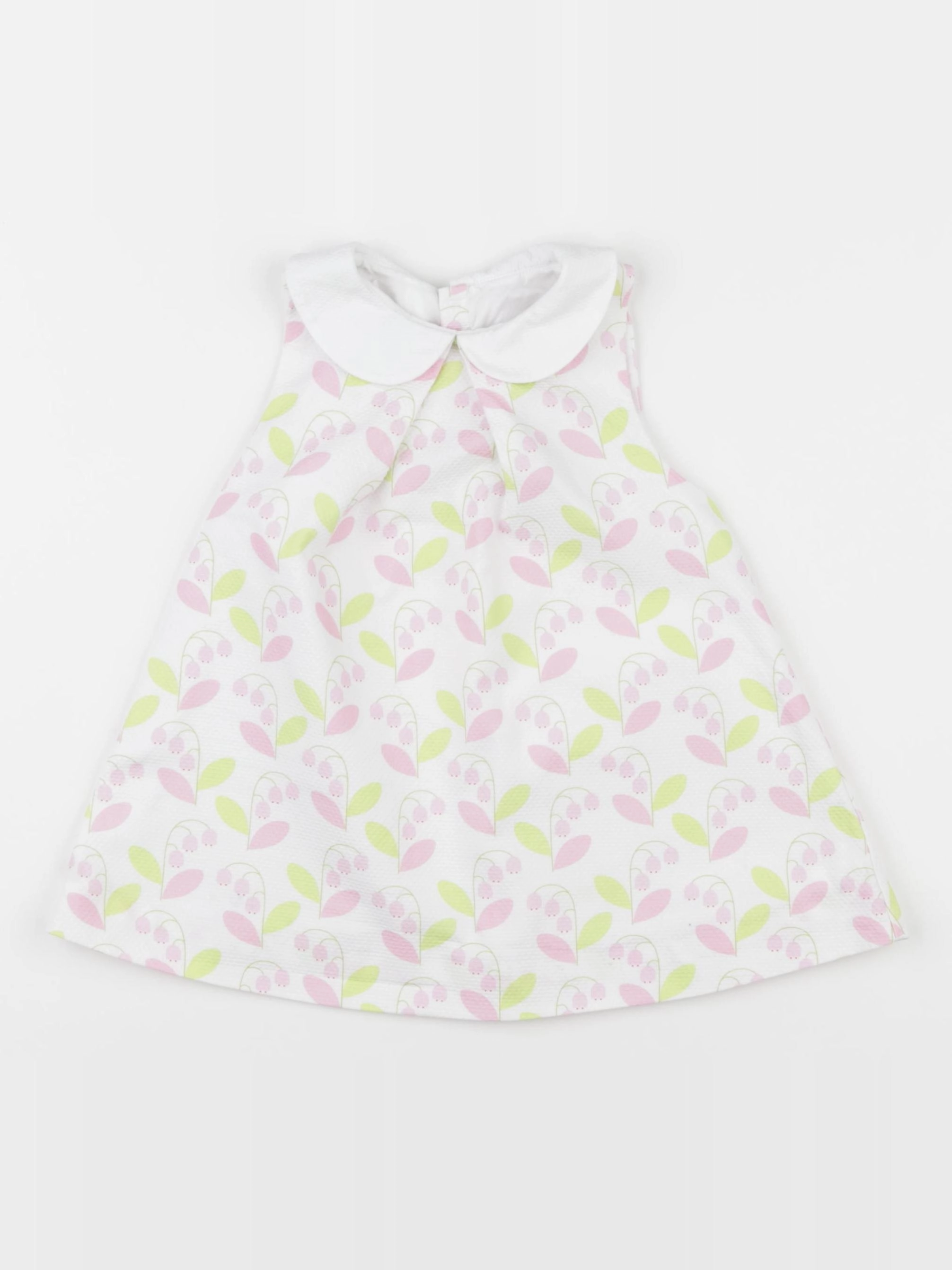 Jacadi - robe blanc, rose - 12 mois