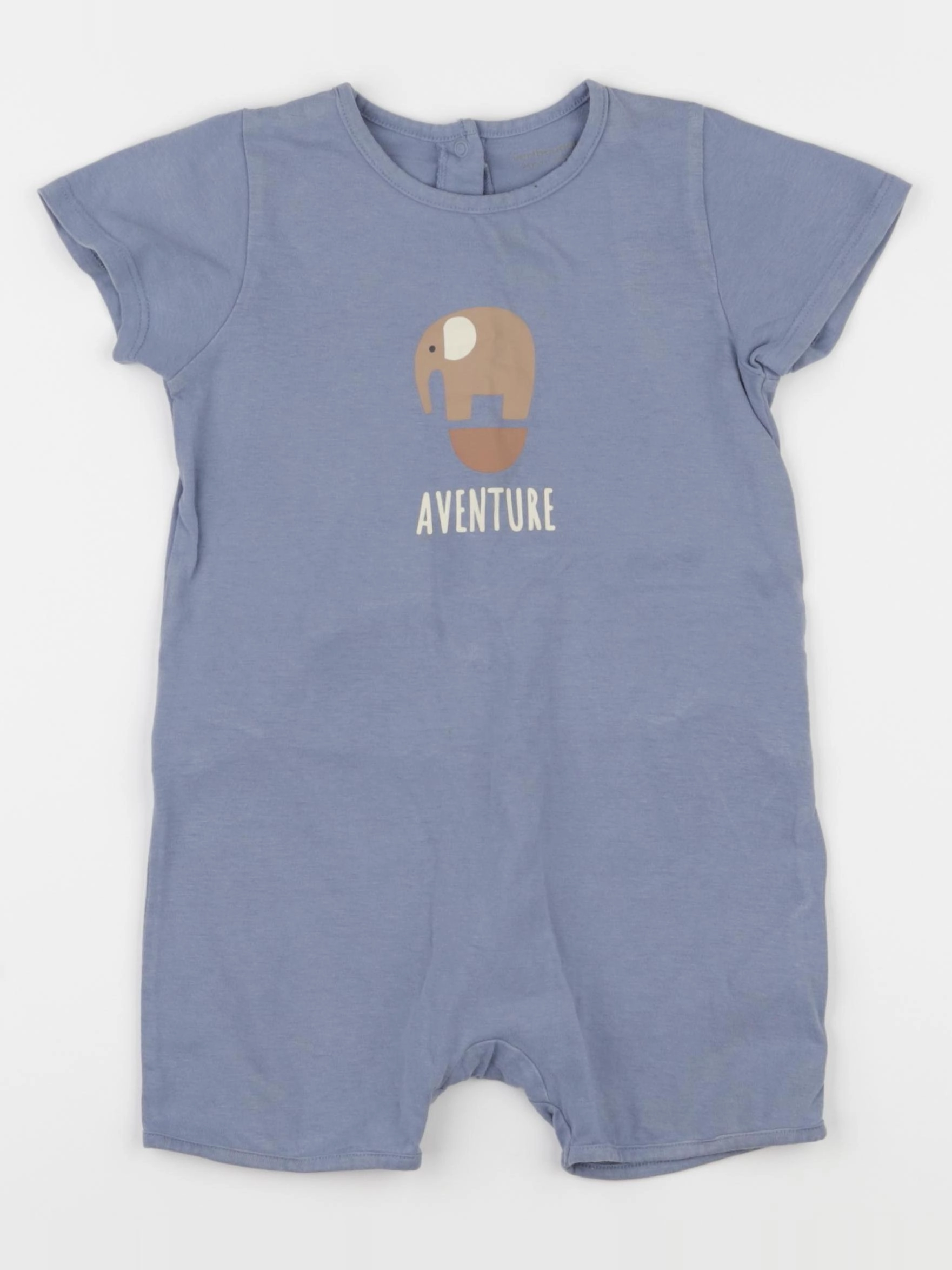 Vertbaudet - pyjama coton bleu - 24 mois