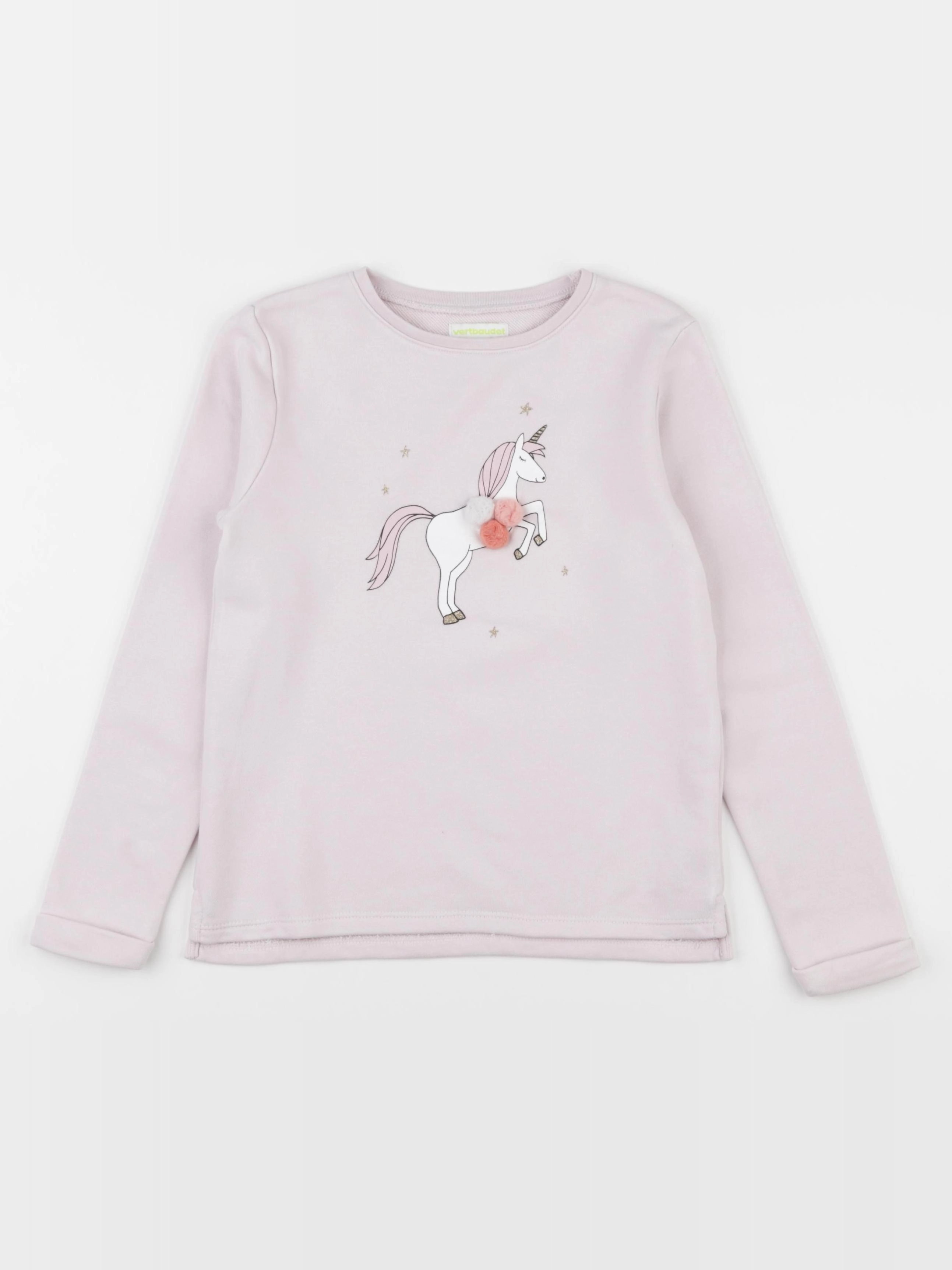 Vertbaudet - sweat rose - 8 ans