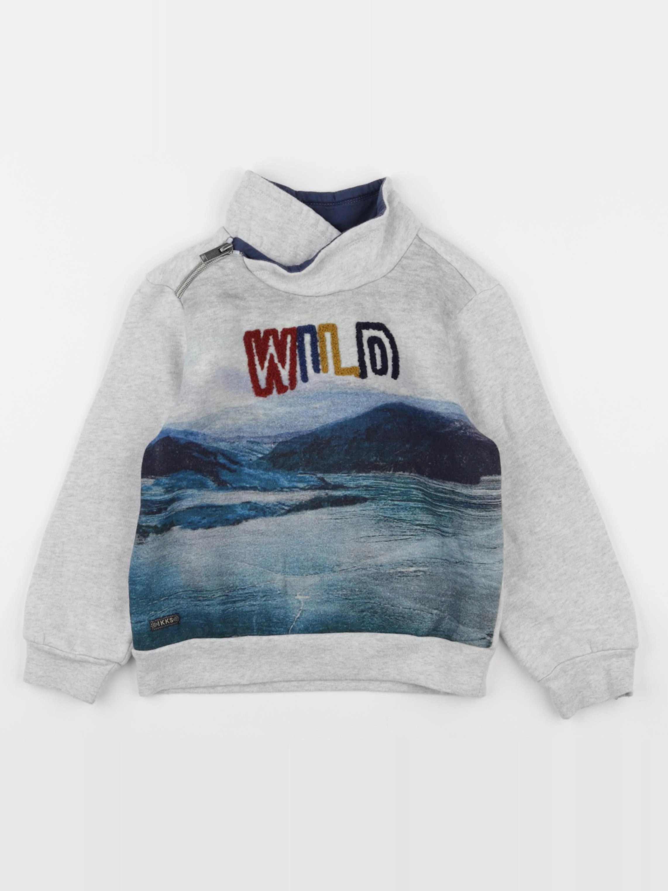 IKKS - sweat bleu, gris - 4 ans