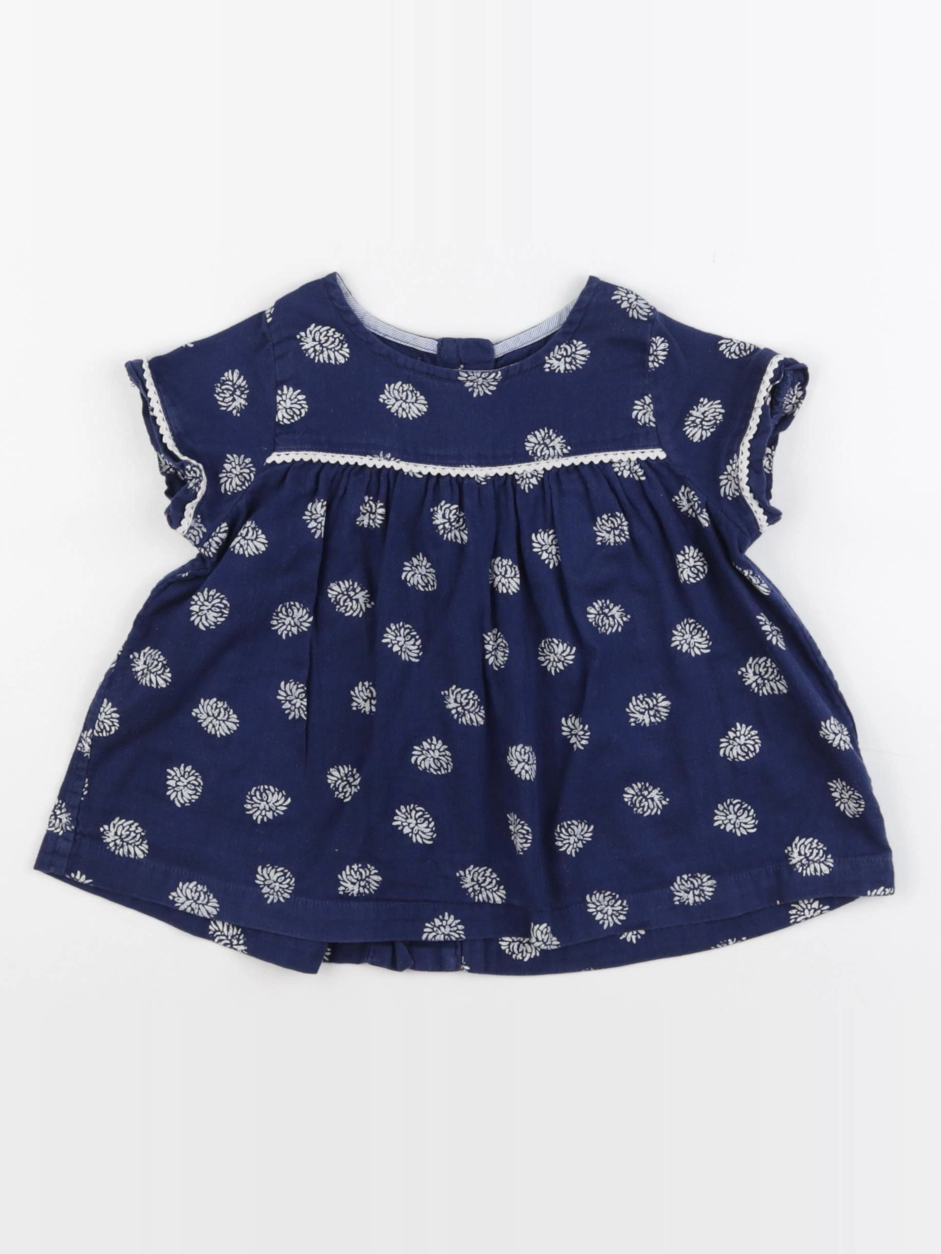 Petit Bateau - blouse bleu - 3 ans