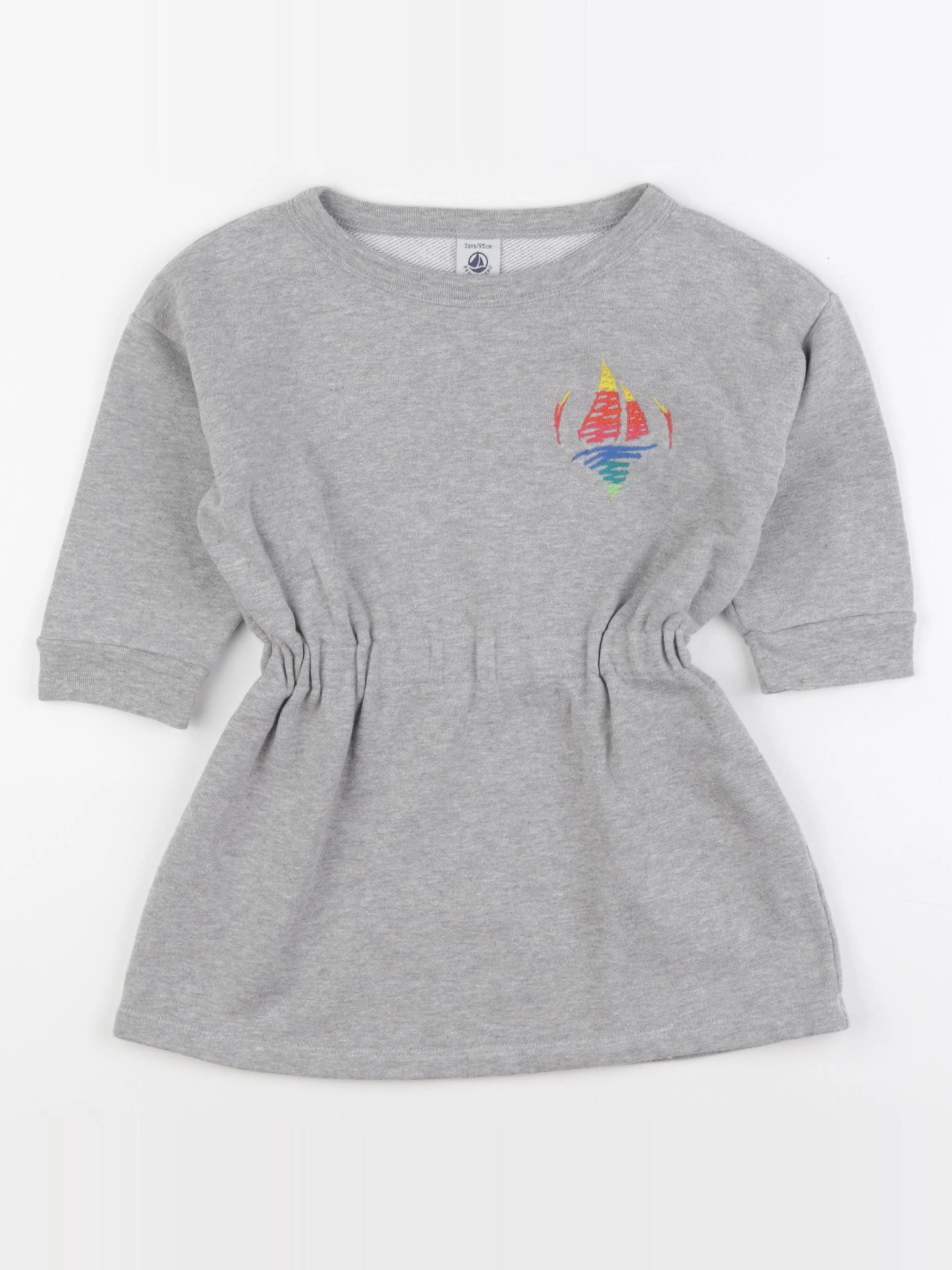 Petit Bateau - robe gris - 3 ans