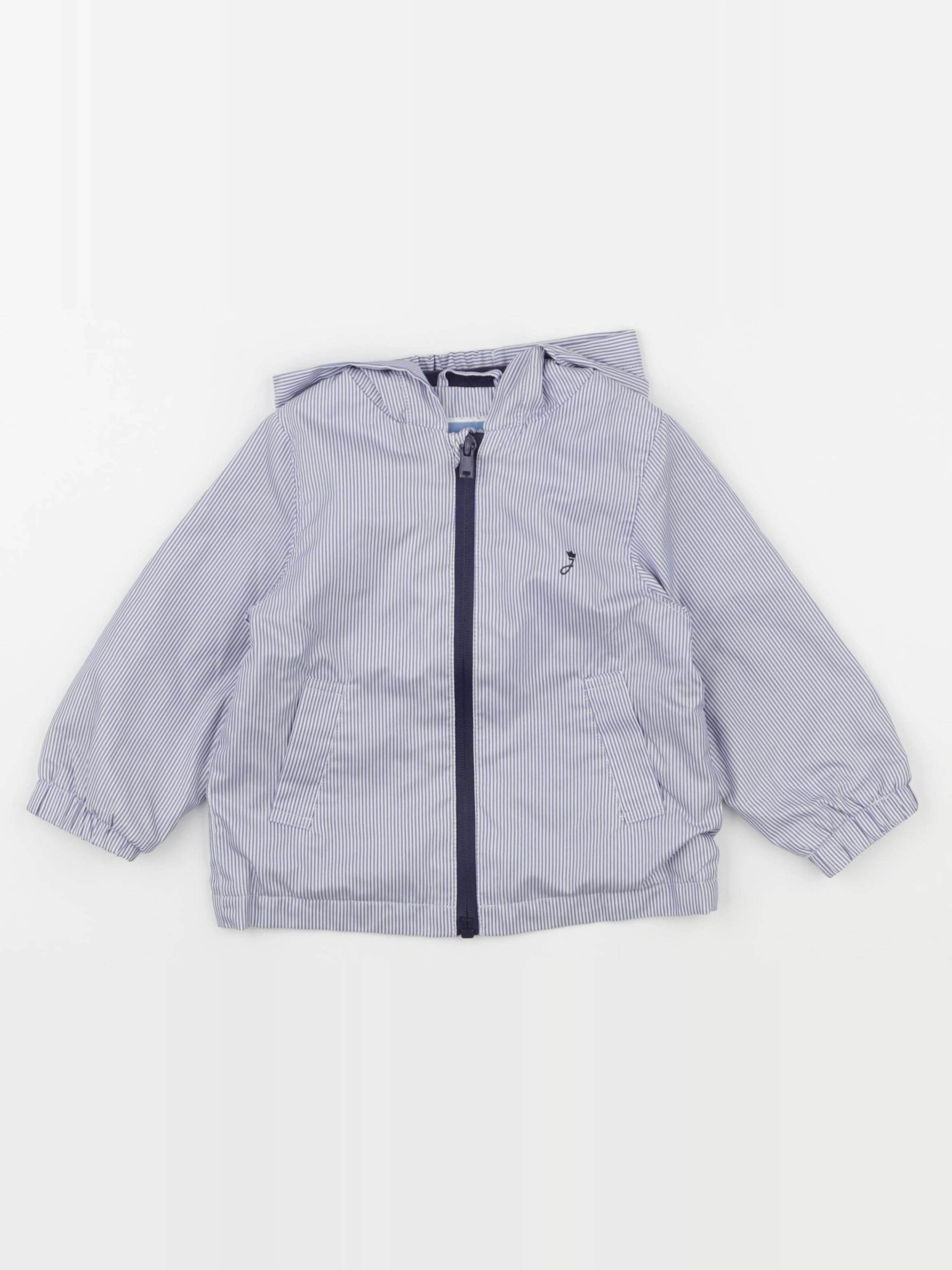 Jacadi - coupe-vent bleu, blanc - 18 mois