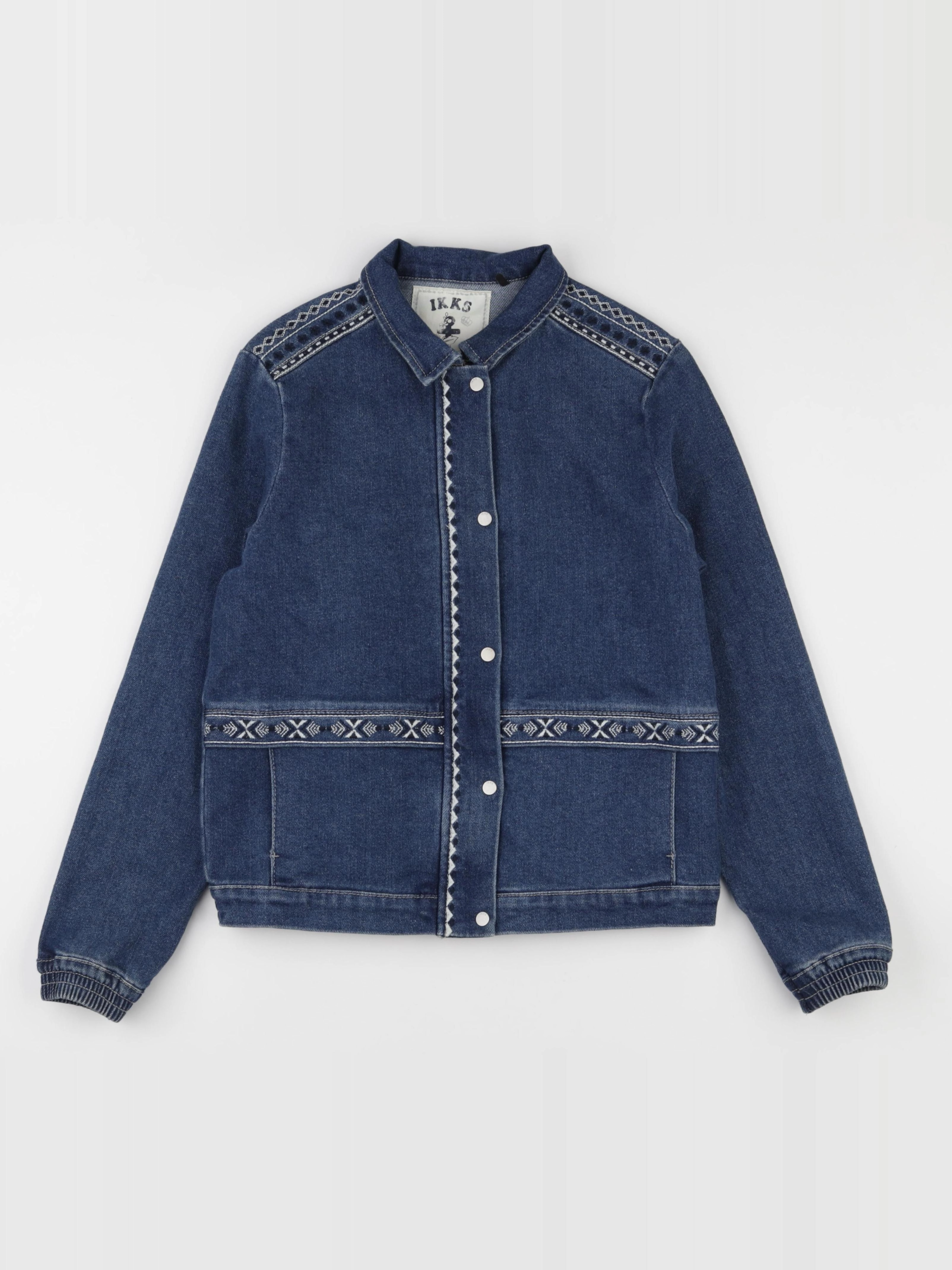 IKKS - veste imprimé au dos bleu - 12 ans