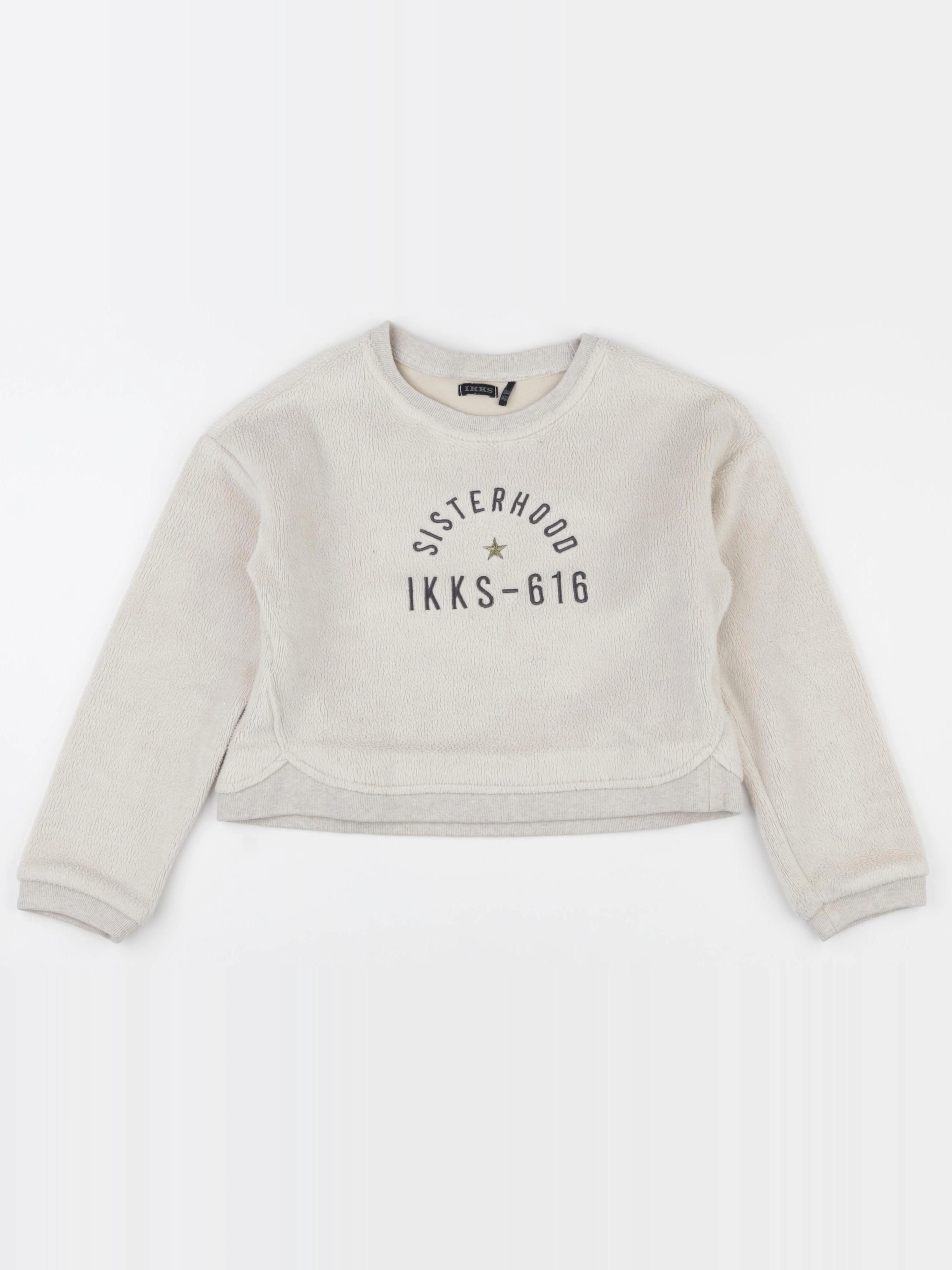 IKKS - pull  court beige, or - 10 ans