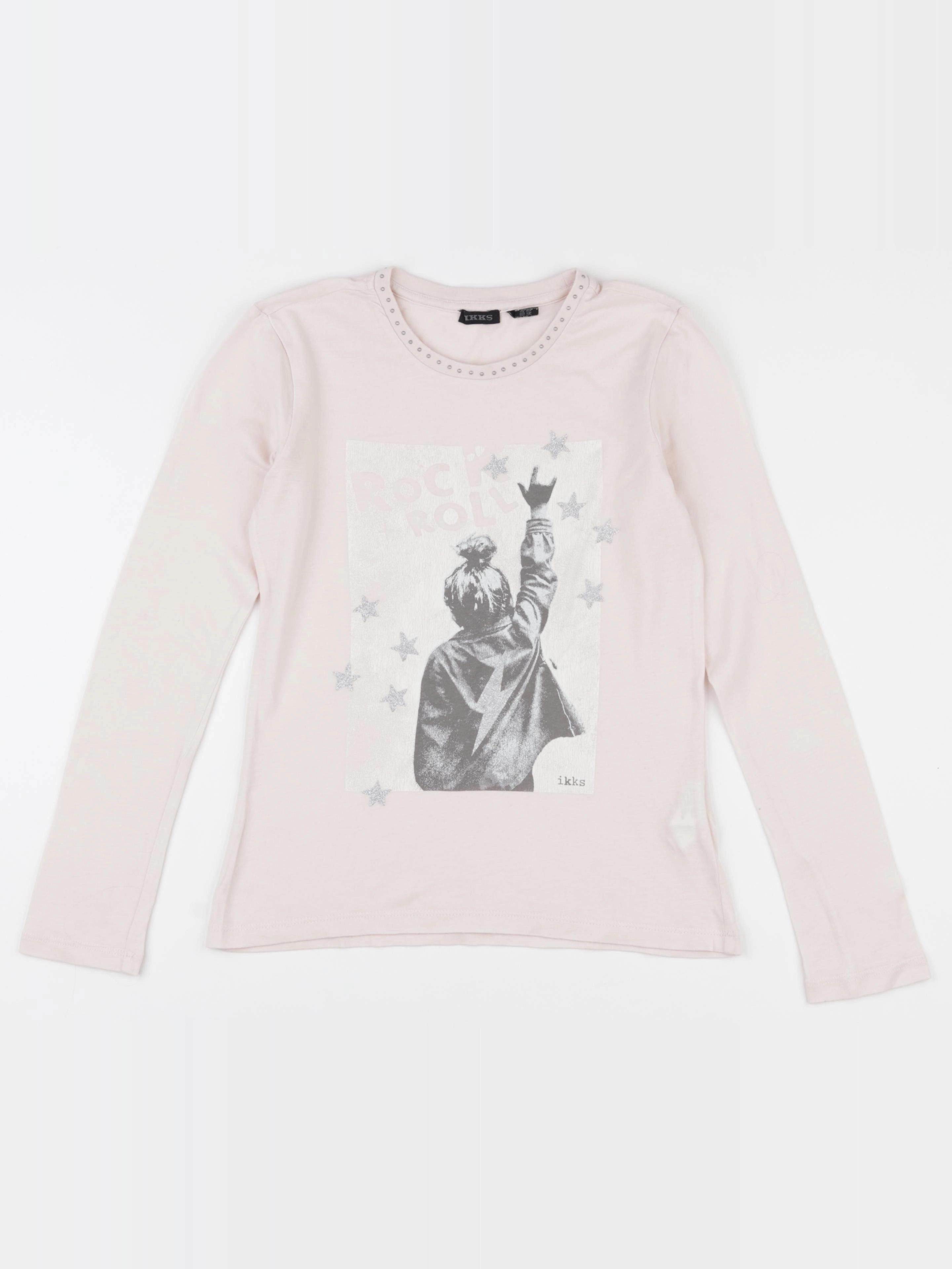 IKKS - tee-shirt rose - 10 ans