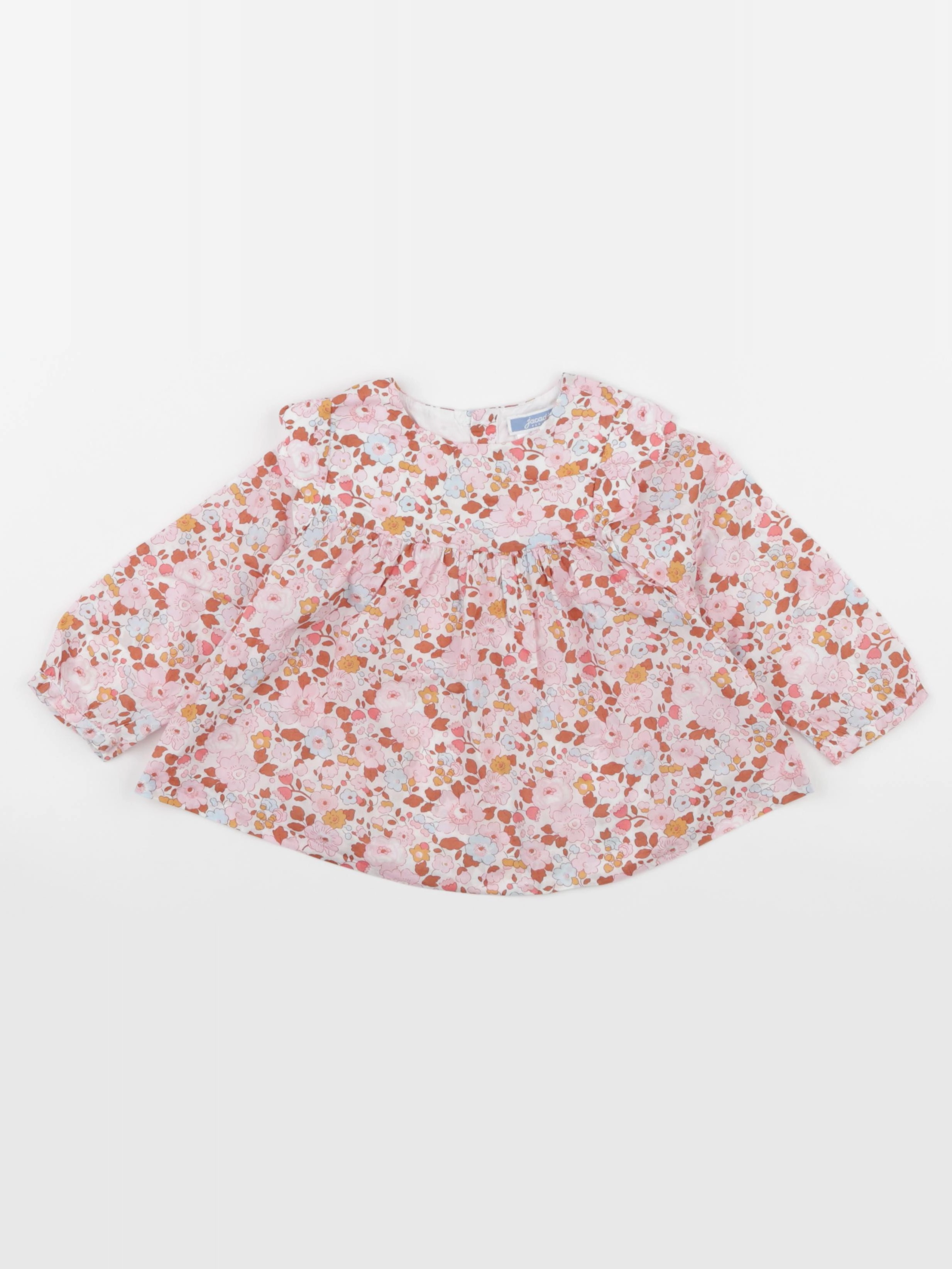 Jacadi - blouse liberty rose, marron - 18 mois