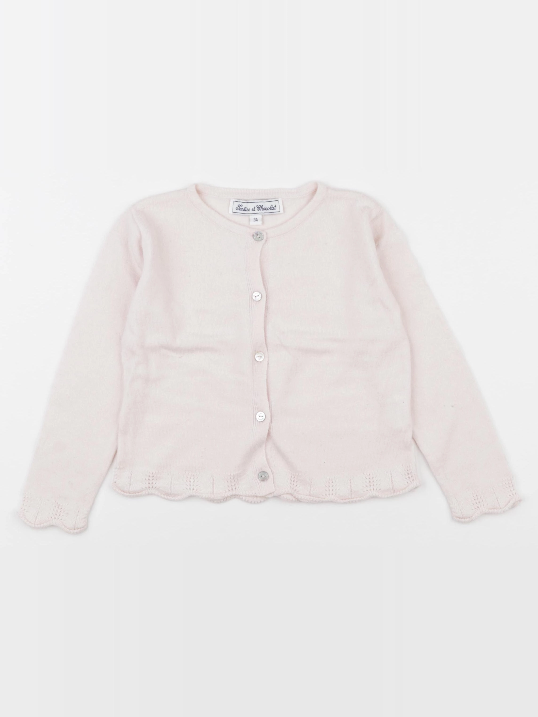 Tartine & Chocolat - gilet rose - 3 ans