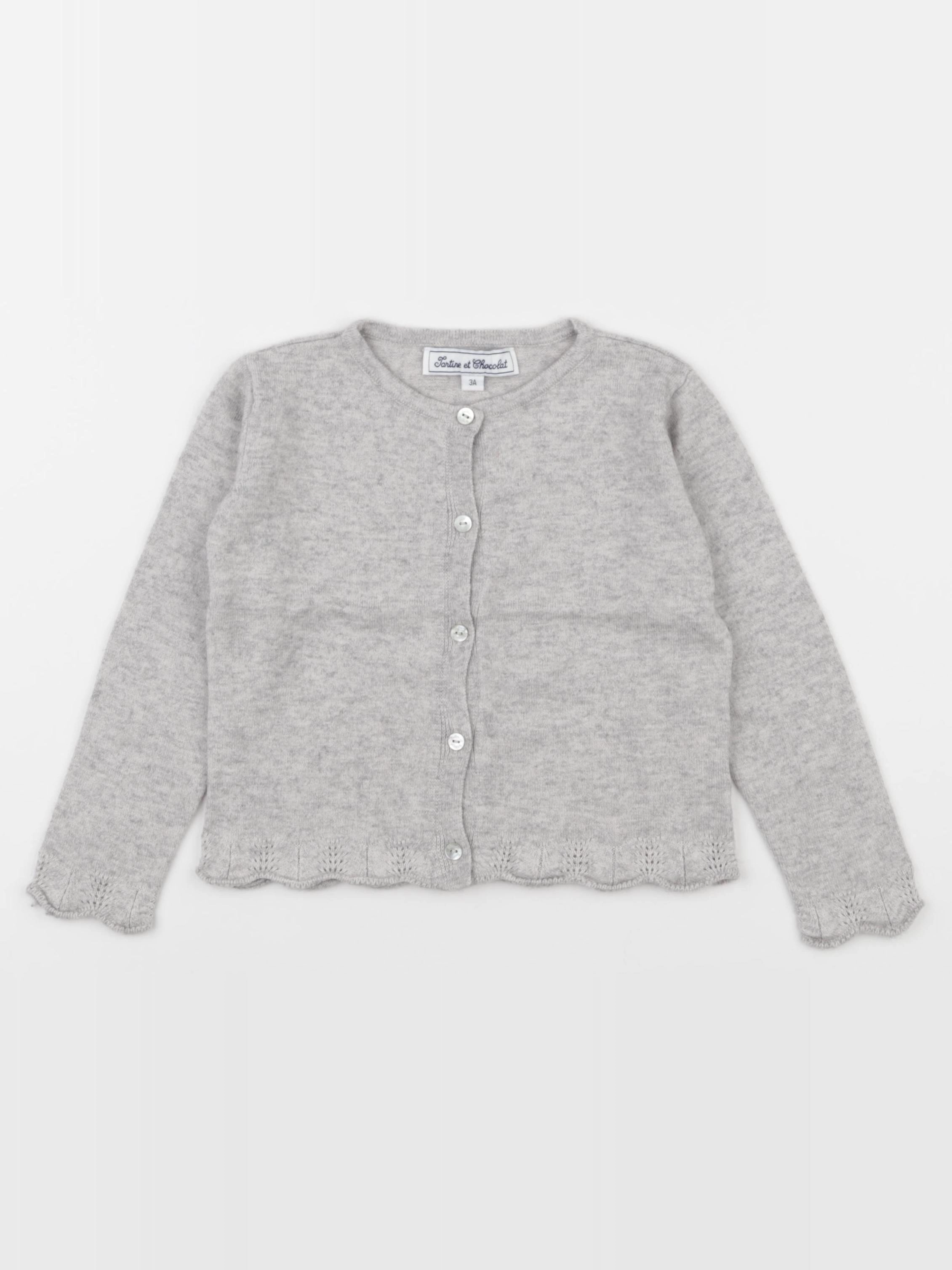 Tartine & Chocolat - gilet gris - 3 ans