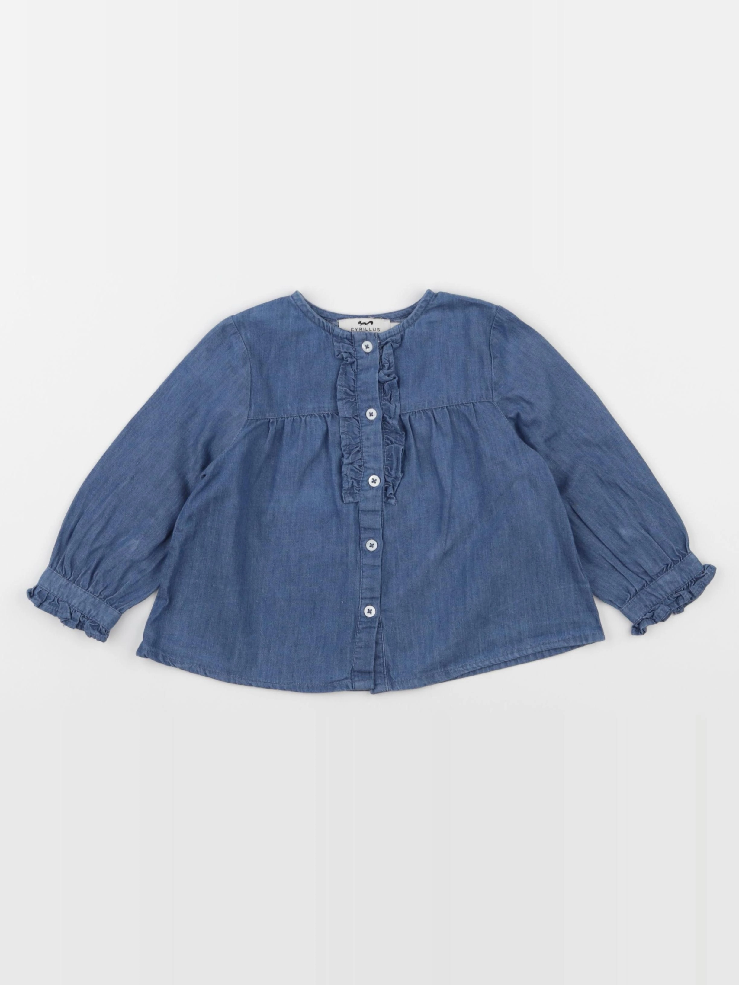 Cyrillus - blouse bleu - 18 mois