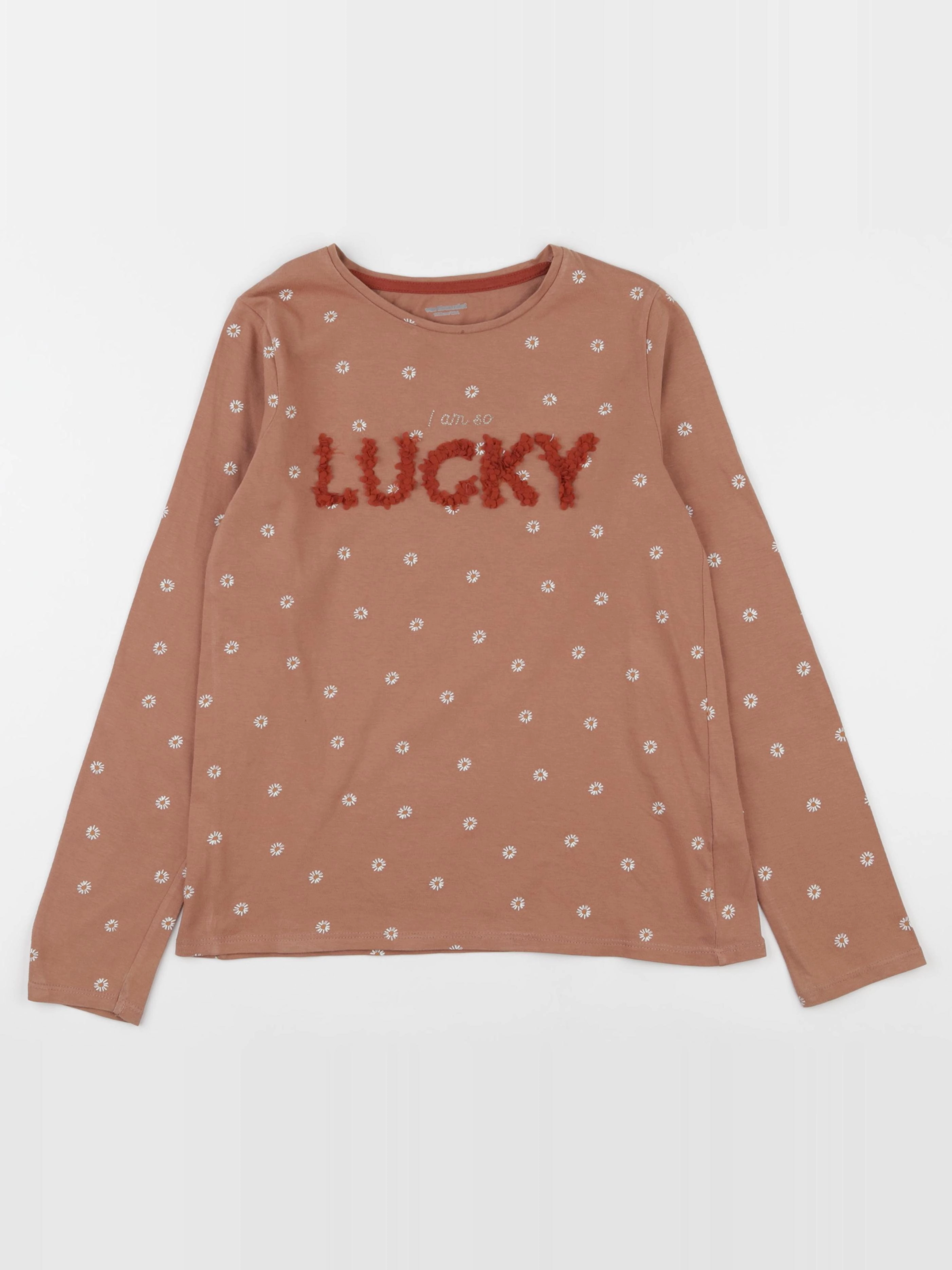 Vertbaudet - tee-shirt marron - 12 ans