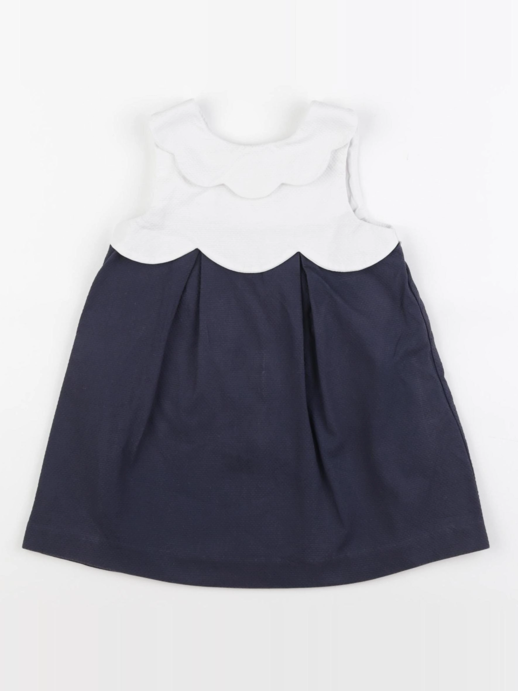 Jacadi - robe blanc, bleu - 24 mois