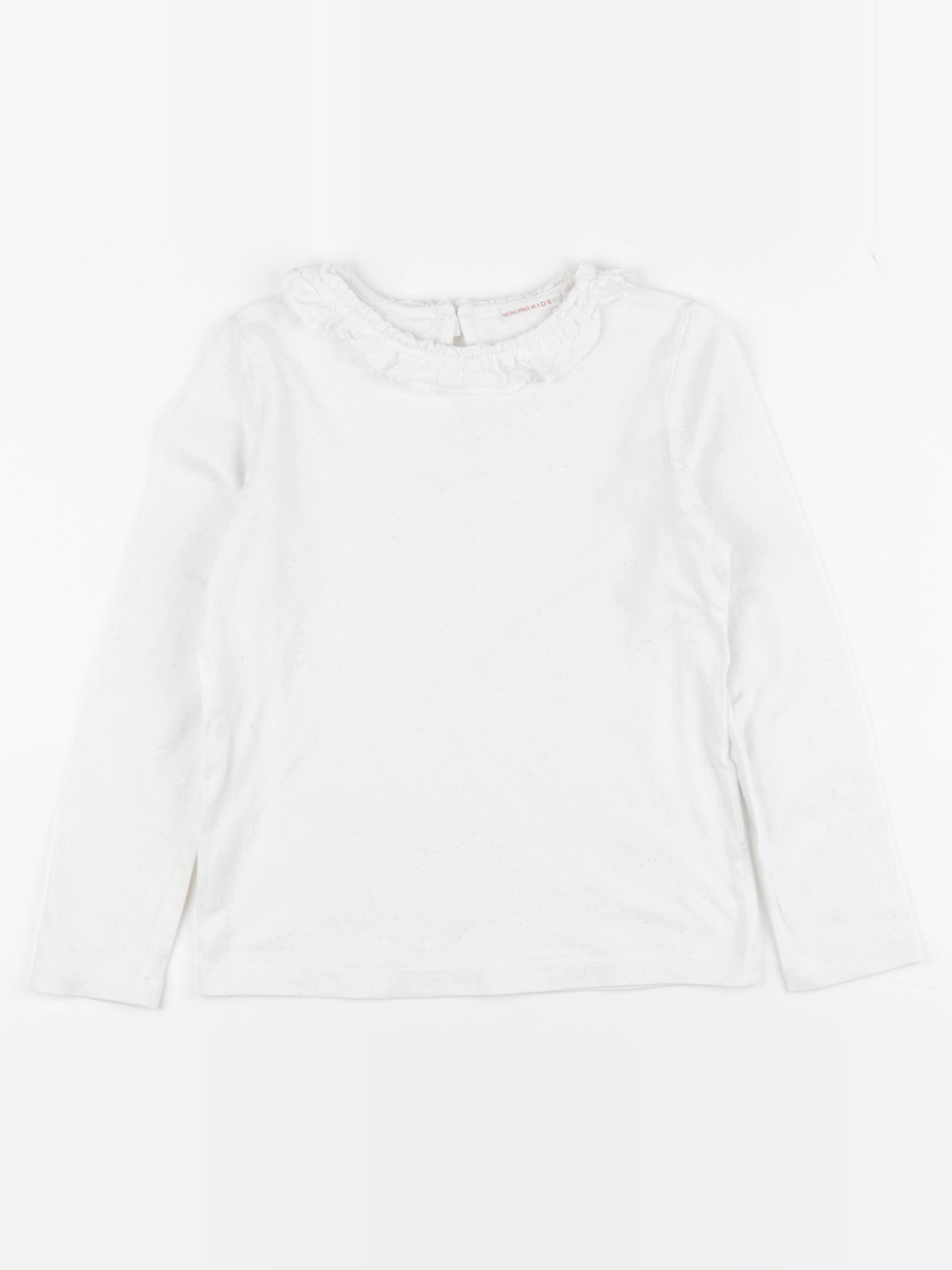 Monoprix - tee-shirt argent, blanc - 8 ans