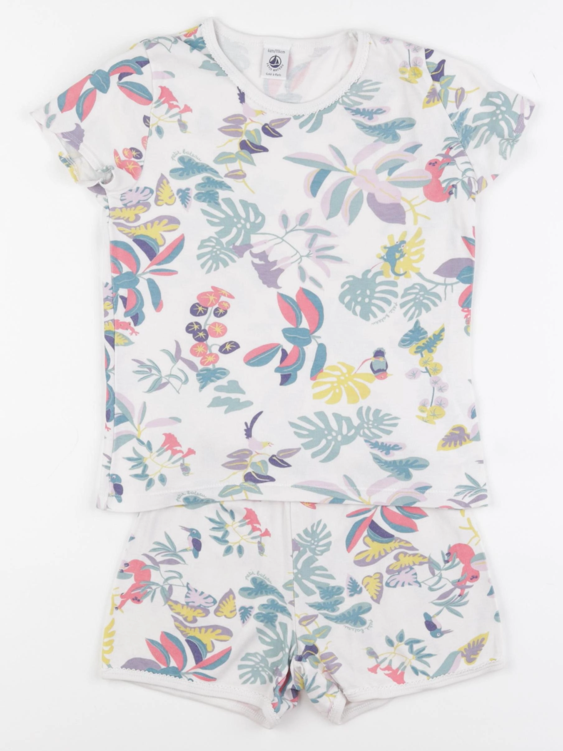 Petit Bateau - pyjama coton multicolore - 6 ans
