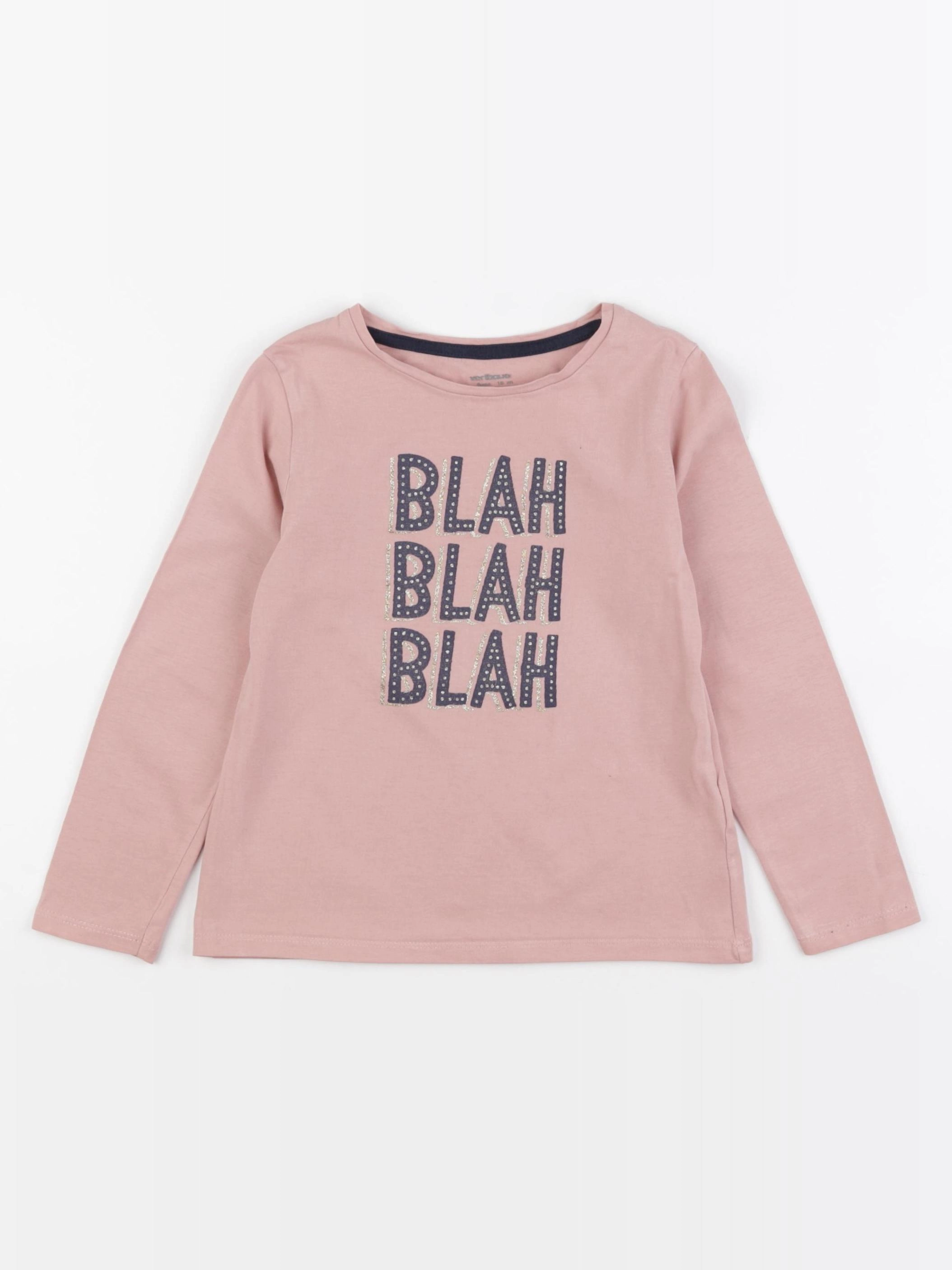Vertbaudet - tee-shirt or, rose - 6 ans