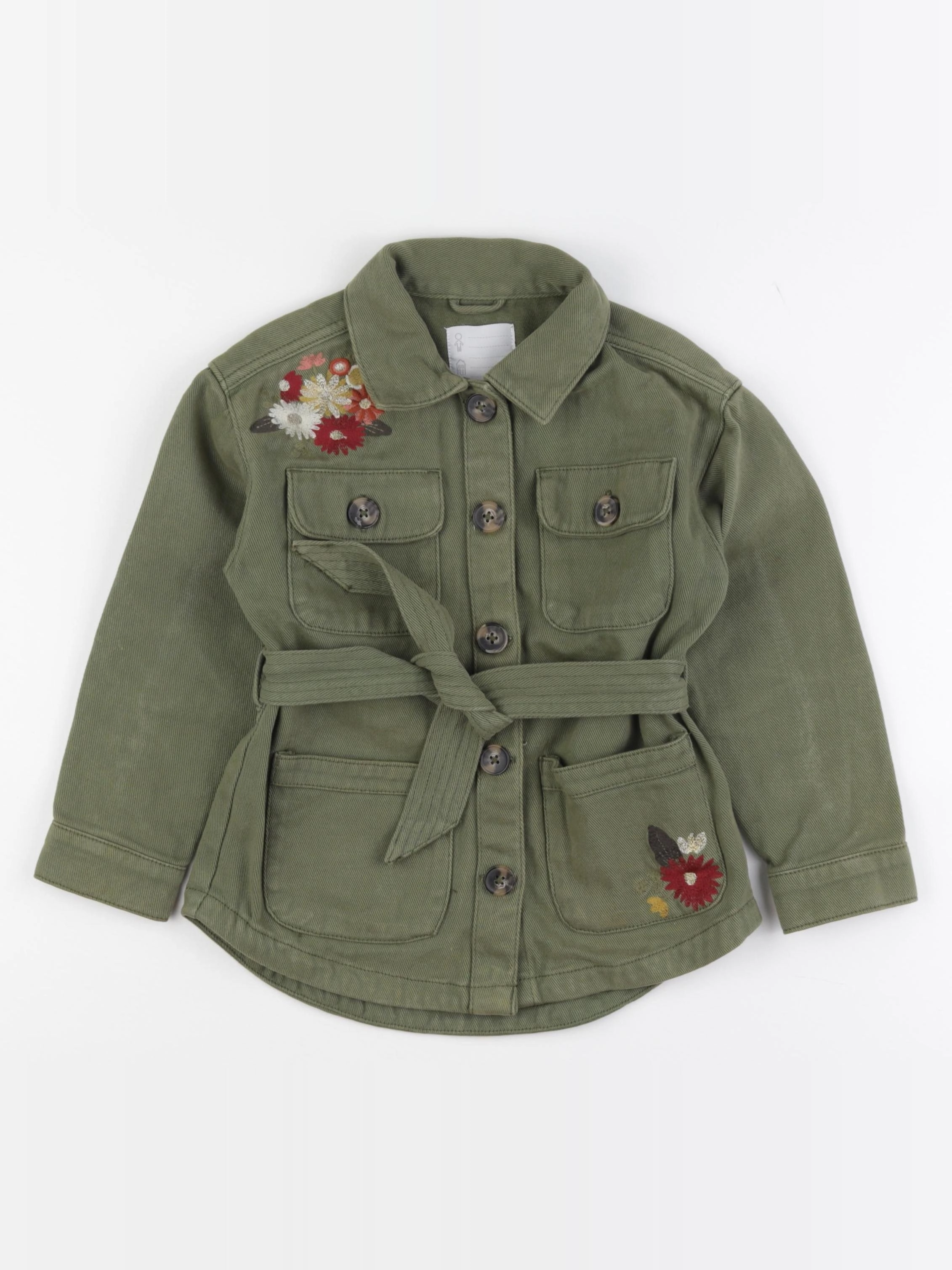 Vertbaudet - veste vert, or - 6 ans