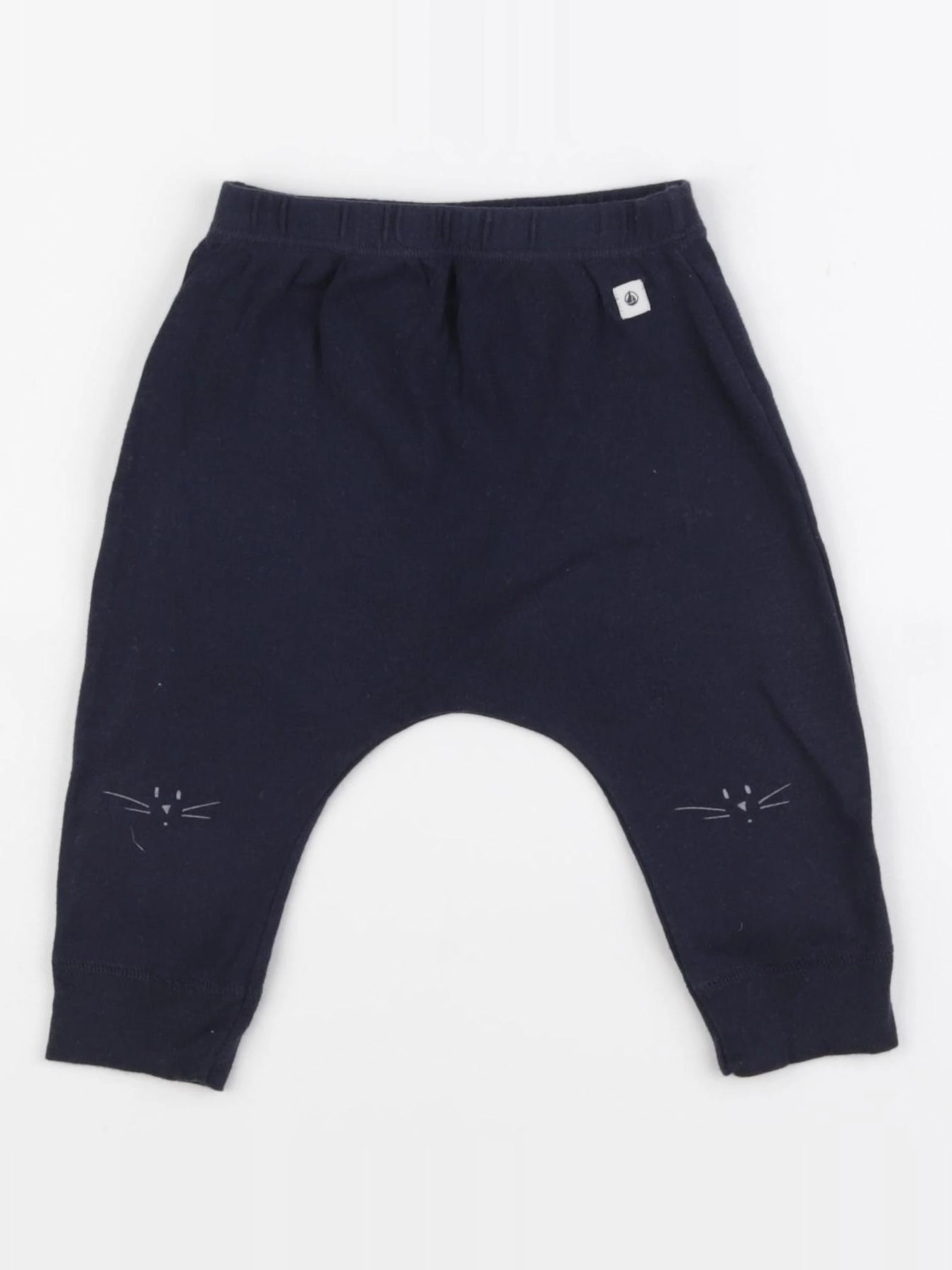 Petit Bateau - sarouel bleu - 6 mois