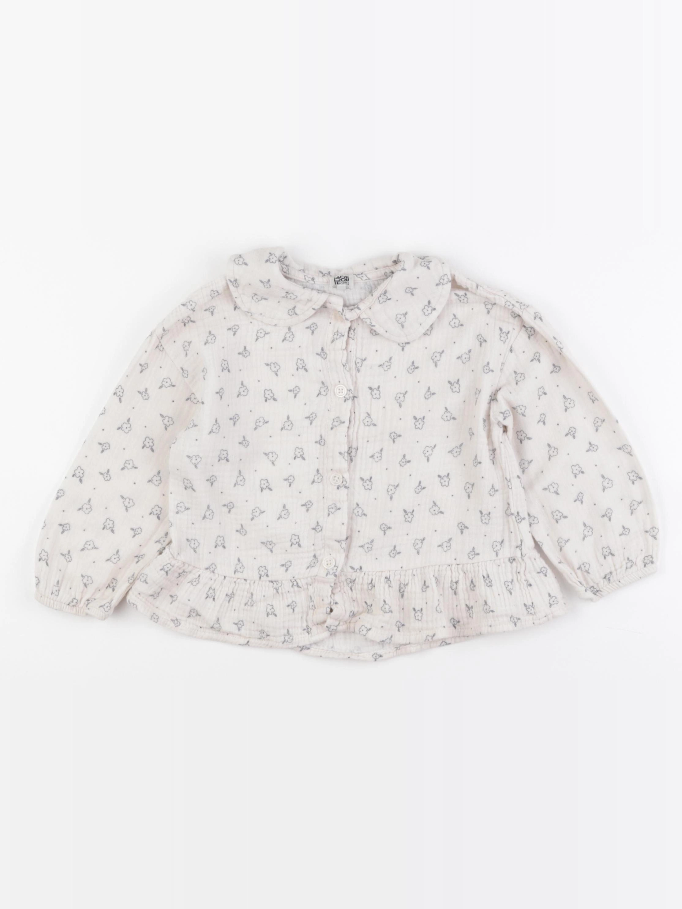 La Redoute - blouse beige, bleu - 3 ans