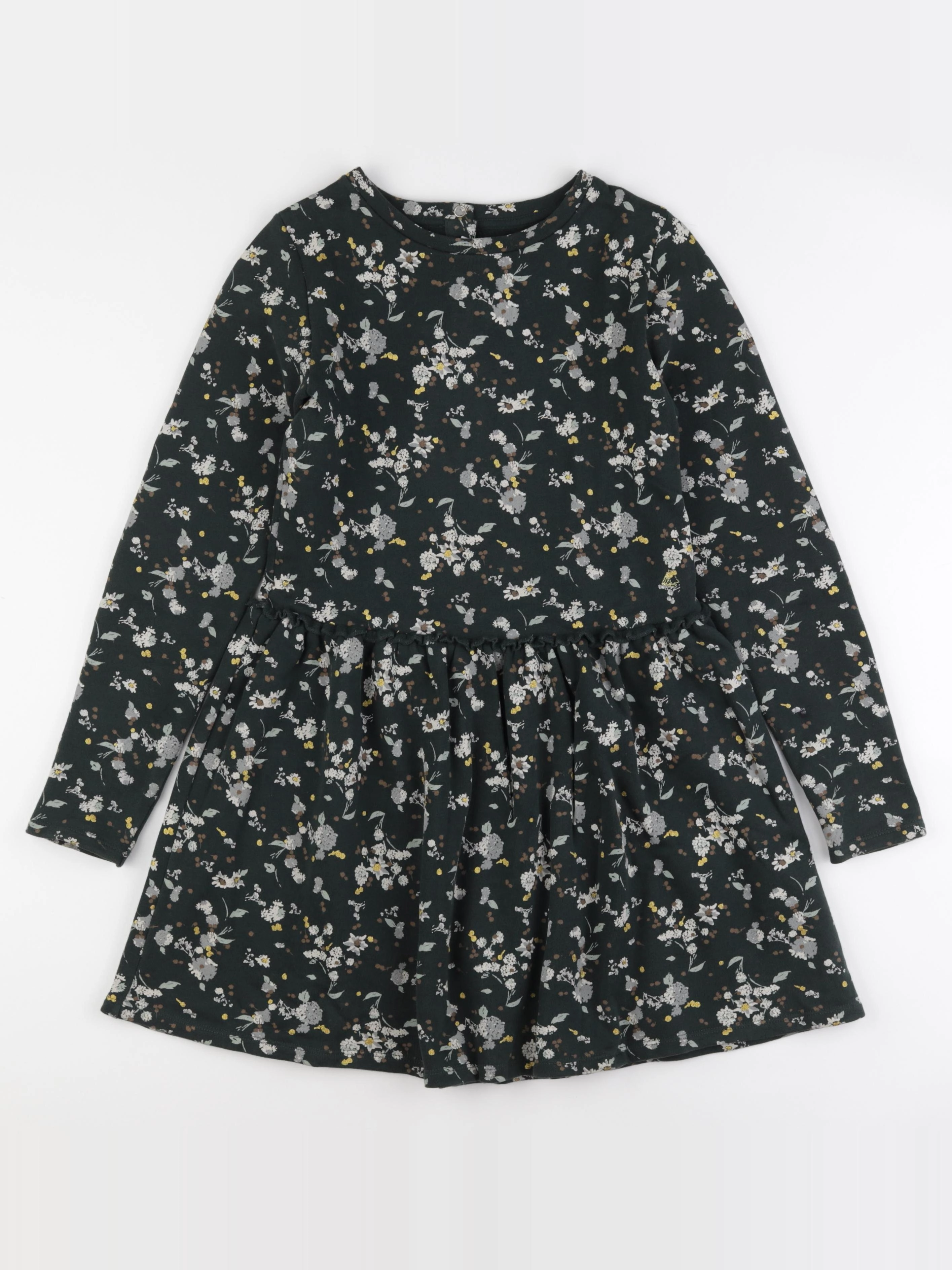 Petit Bateau - robe vert - 10 ans