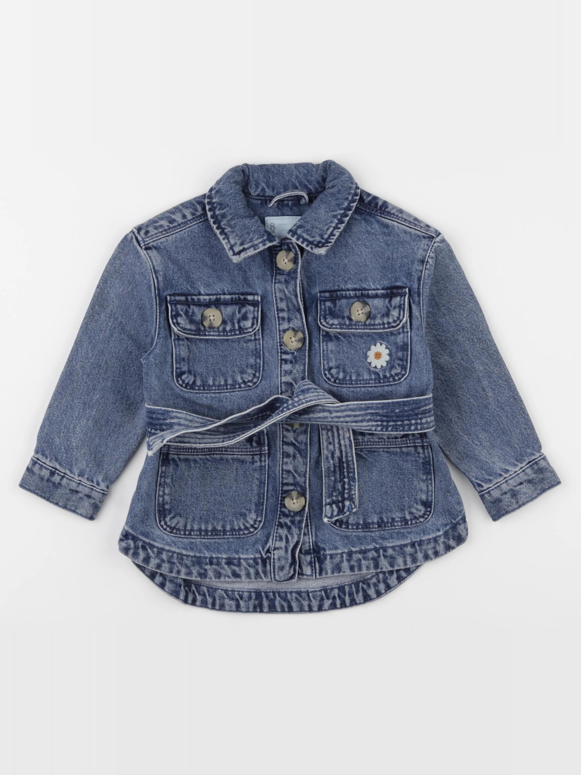 Vertbaudet - veste imprimé au dos bleu - 3 ans