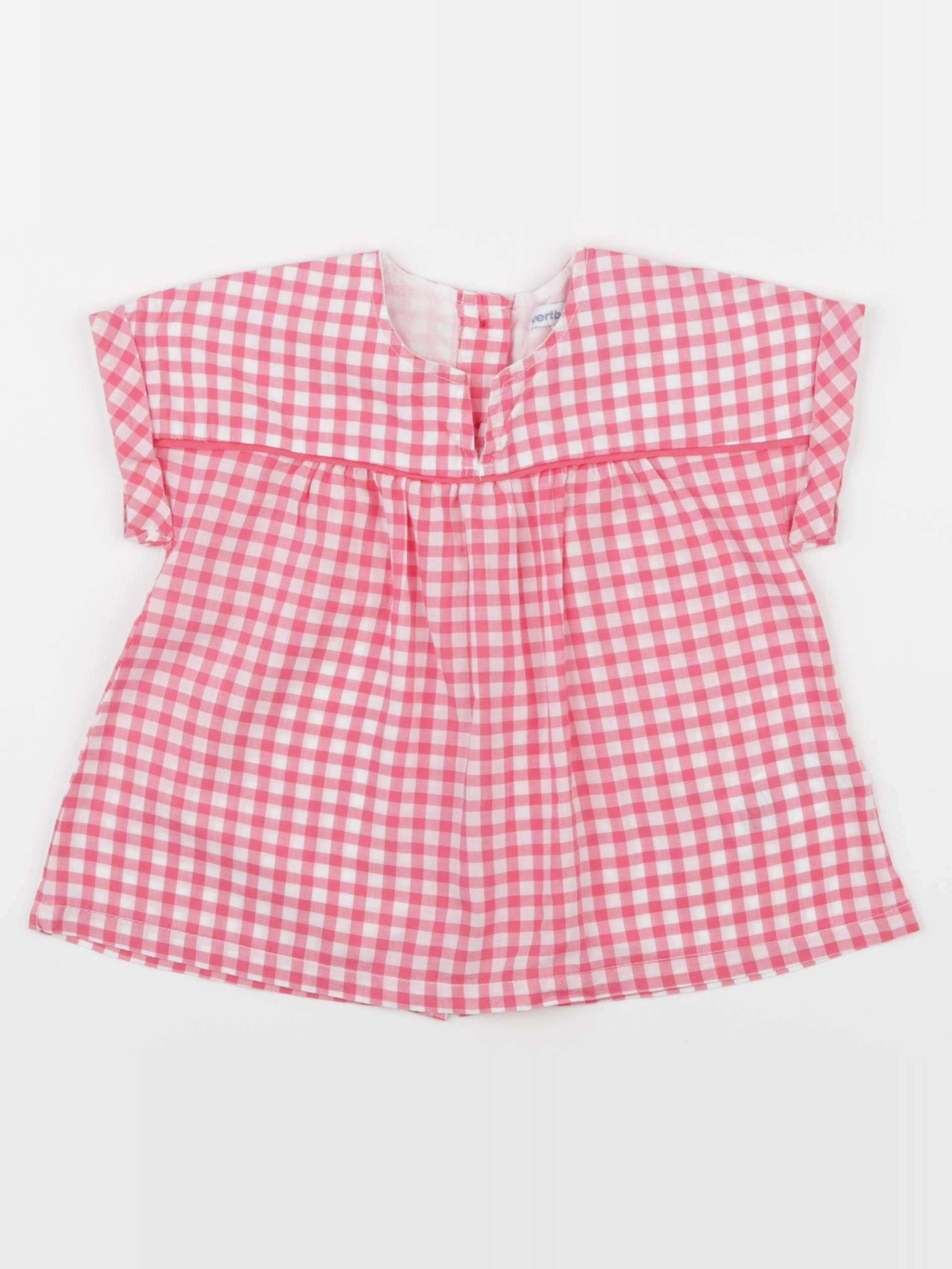 Vertbaudet - blouse blanc, rose - 2 ans