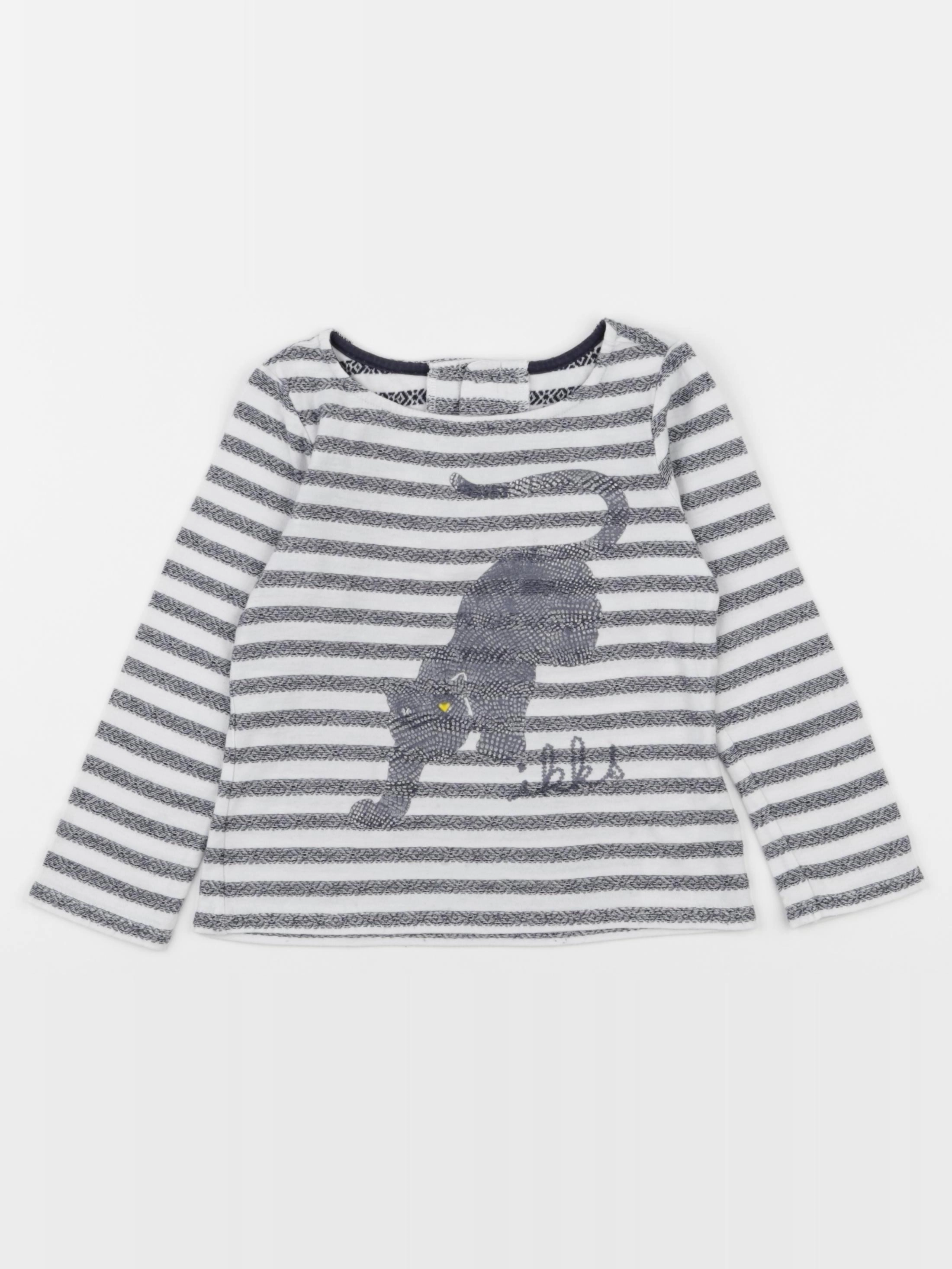 IKKS - tee-shirt blanc, bleu - 4 ans