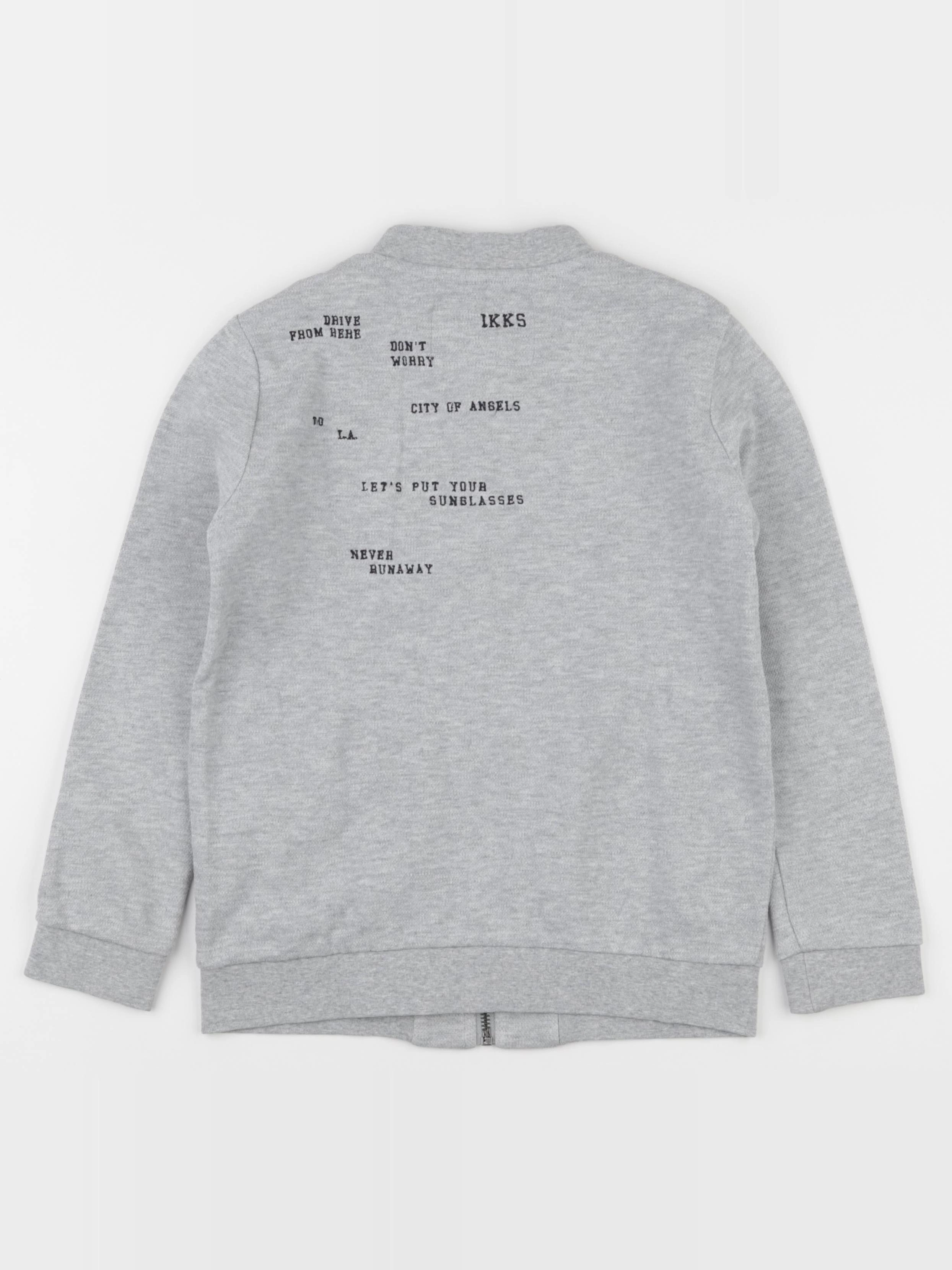 IKKS - sweat imprimé au dos gris - 8 ans