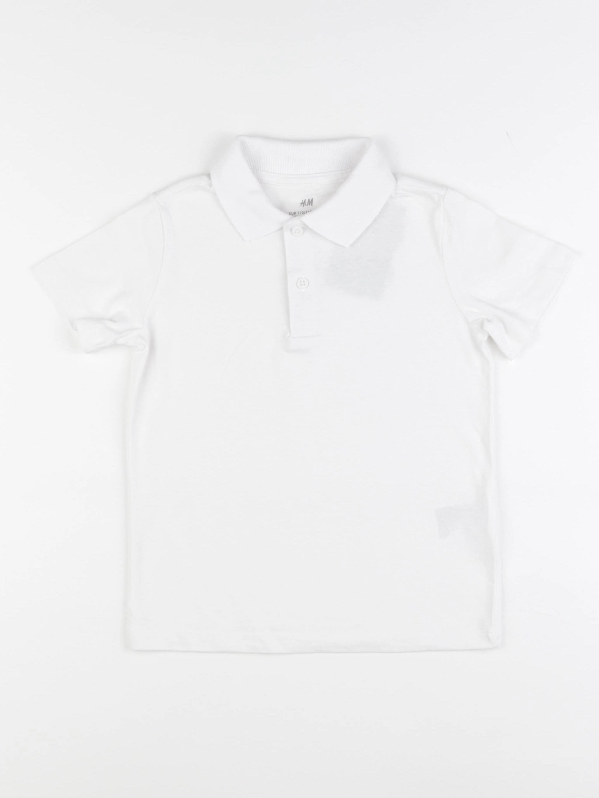 H&M - polo blanc - 4/6 ans