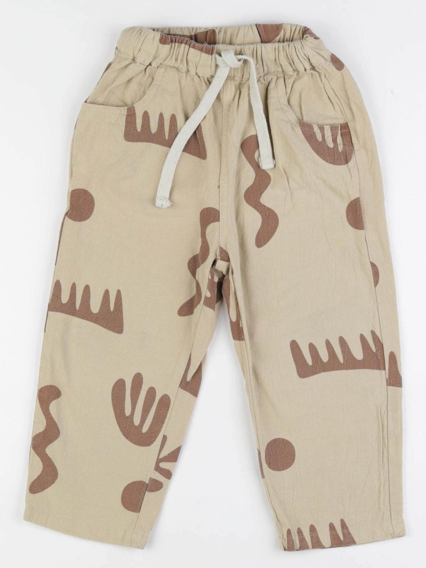 Gamin gamine - pantalon beige, marron - 4 ans