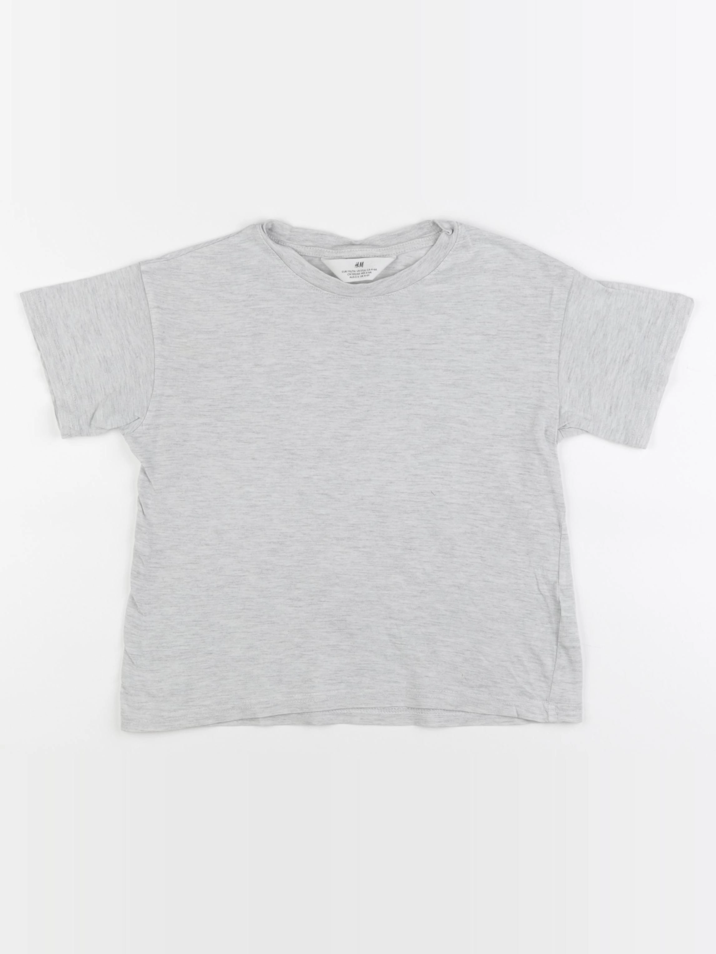 H&M - tee-shirt gris - 4/6 ans