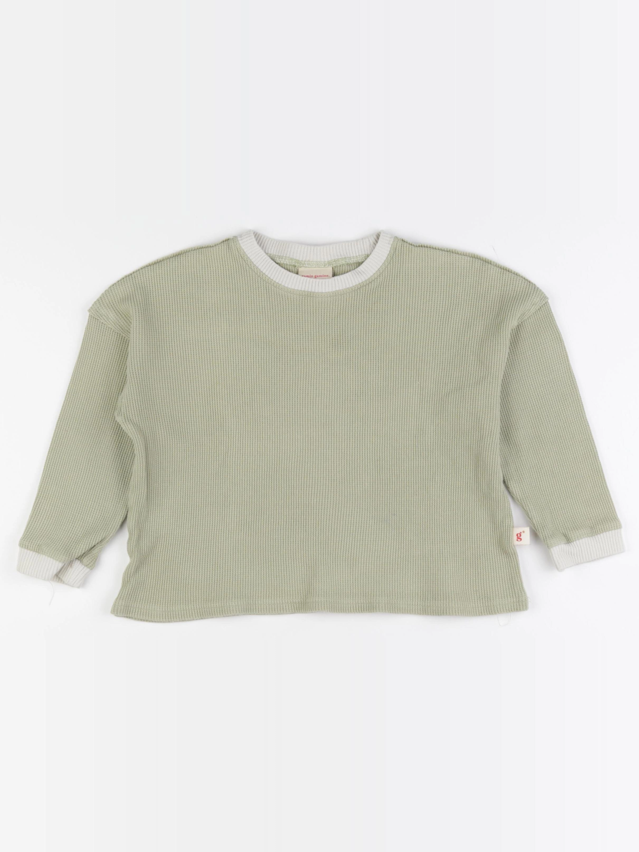 Gamin gamine - tee-shirt vert - 6/7 ans