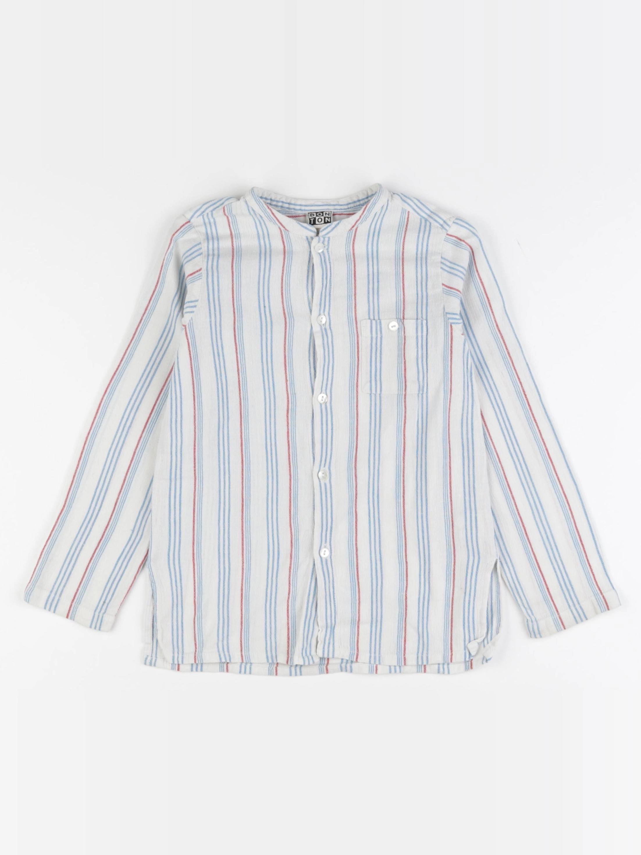 Bonton - chemise blanc, bleu - 6 ans