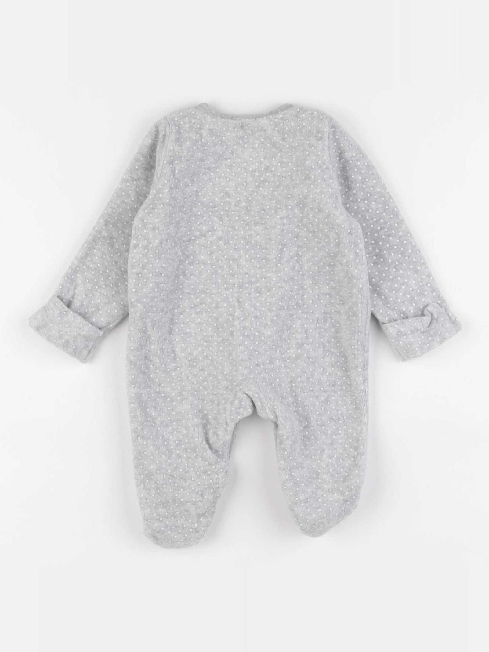 Boutchou - pyjama velours gris - 1 mois