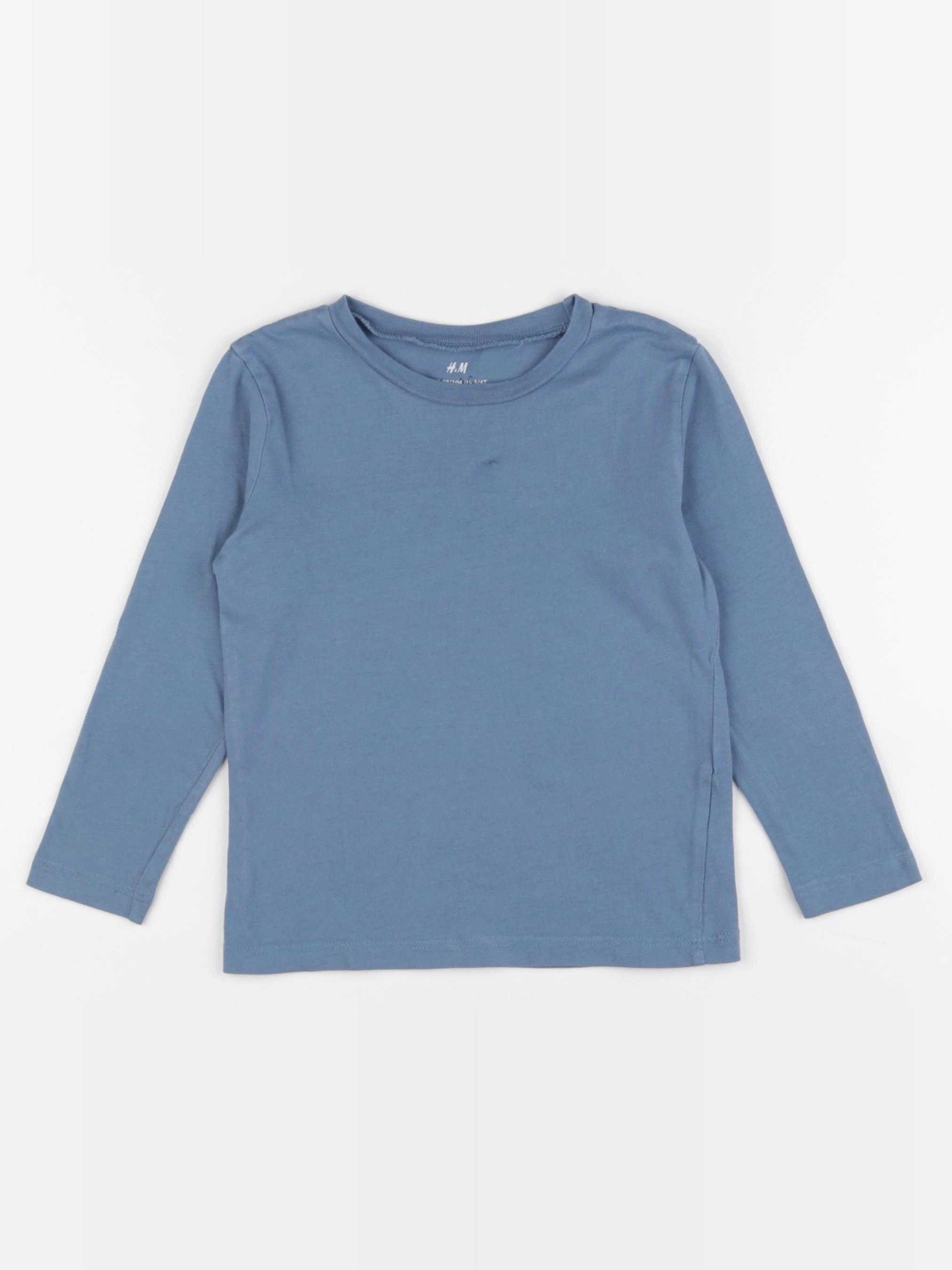 H&M - tee-shirt bleu - 2/4 ans