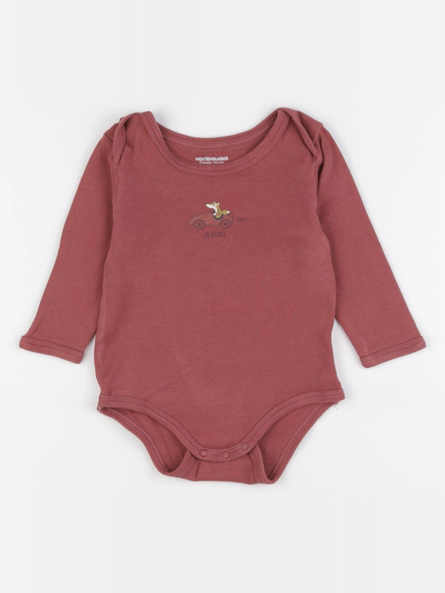 Vertbaudet - body rouge - 9 mois