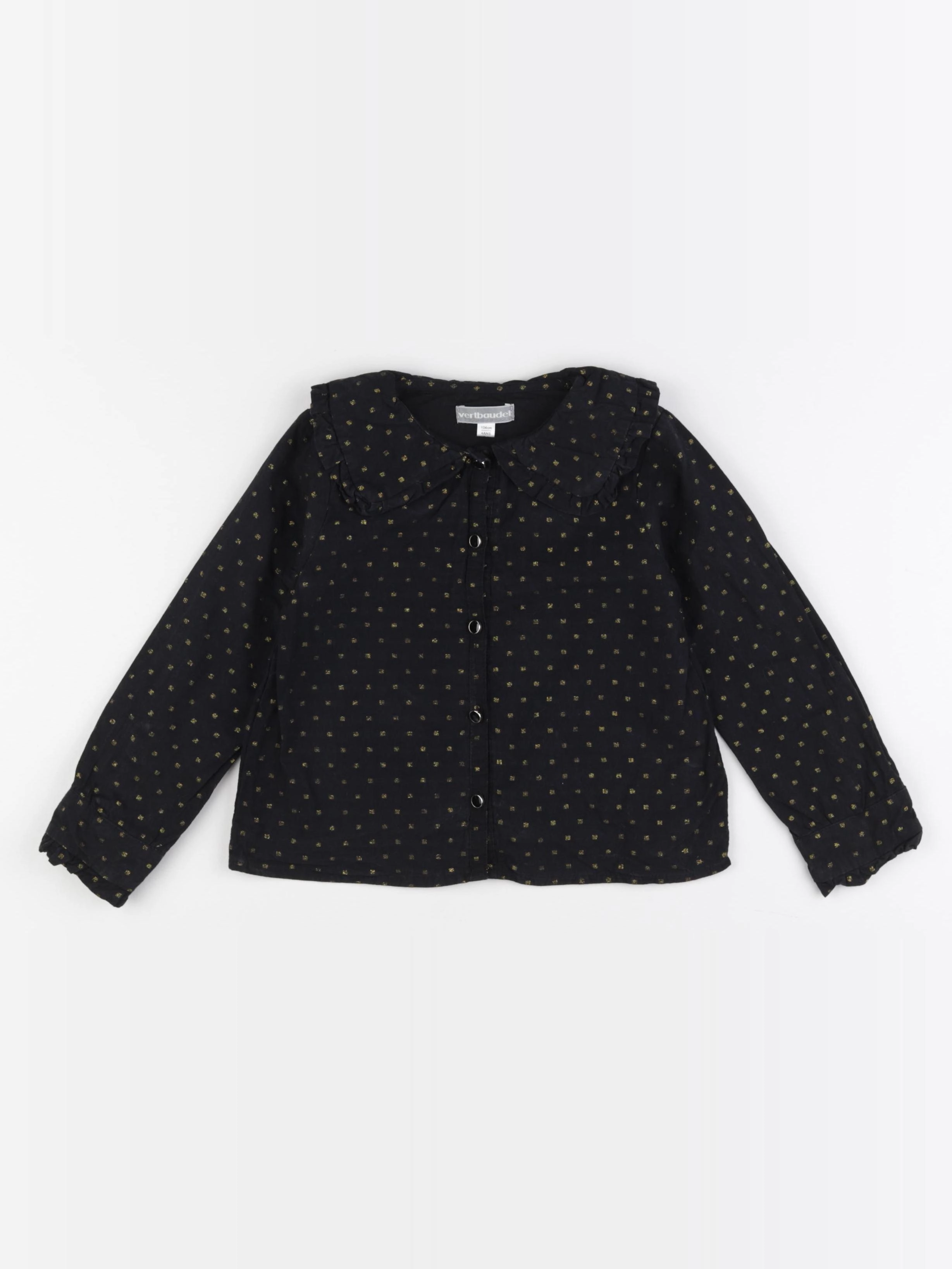 Vertbaudet - chemise noir, or - 4 ans