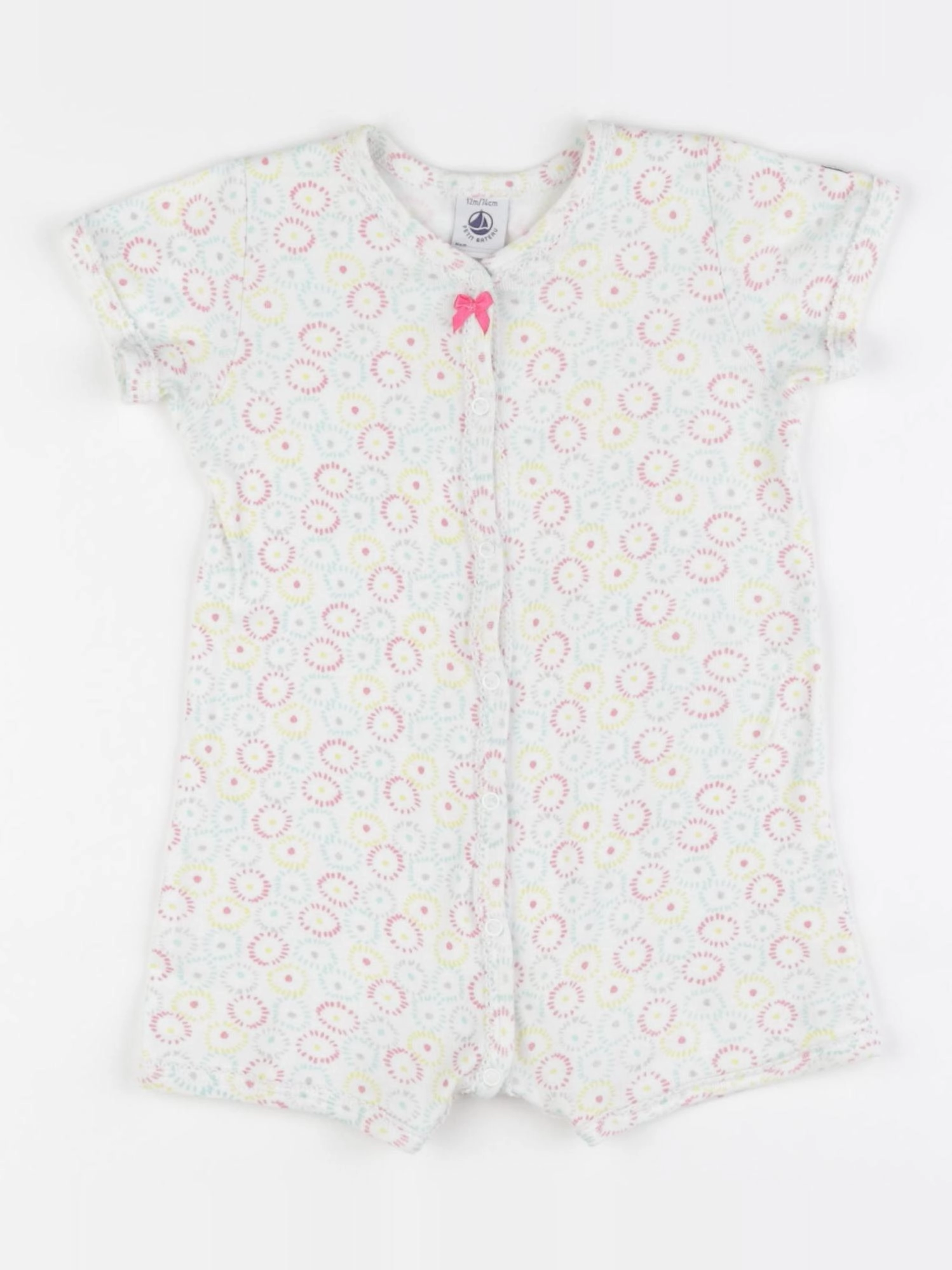 Petit Bateau - pyjama coton multicolore - 12 mois