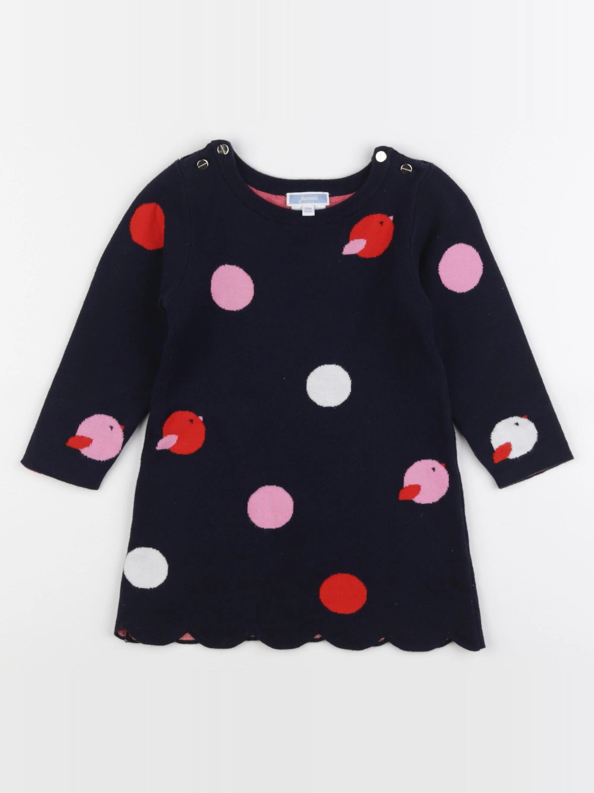 Jacadi - robe bleu, rouge - 24 mois