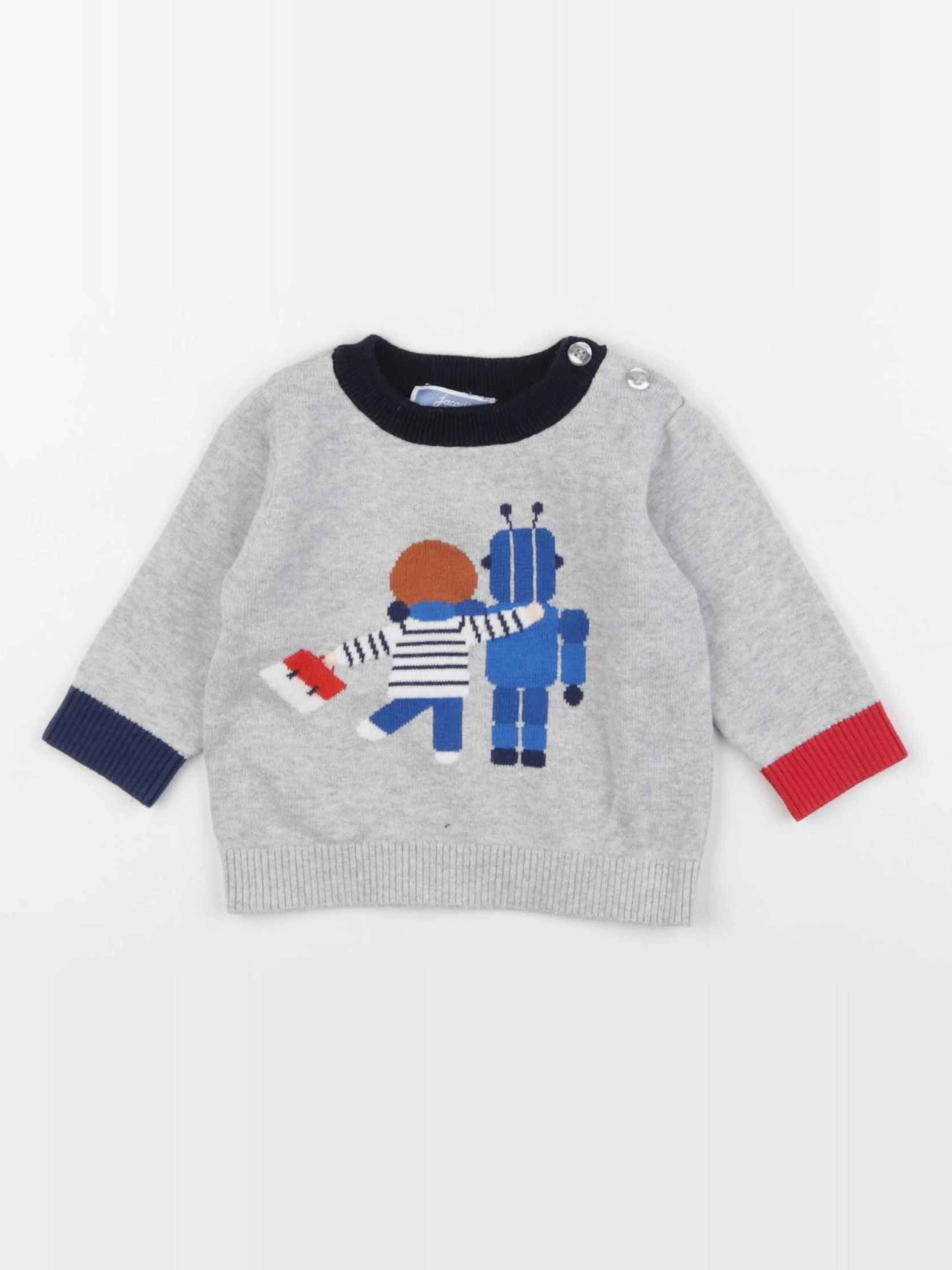 Jacadi - pull gris - 6 mois