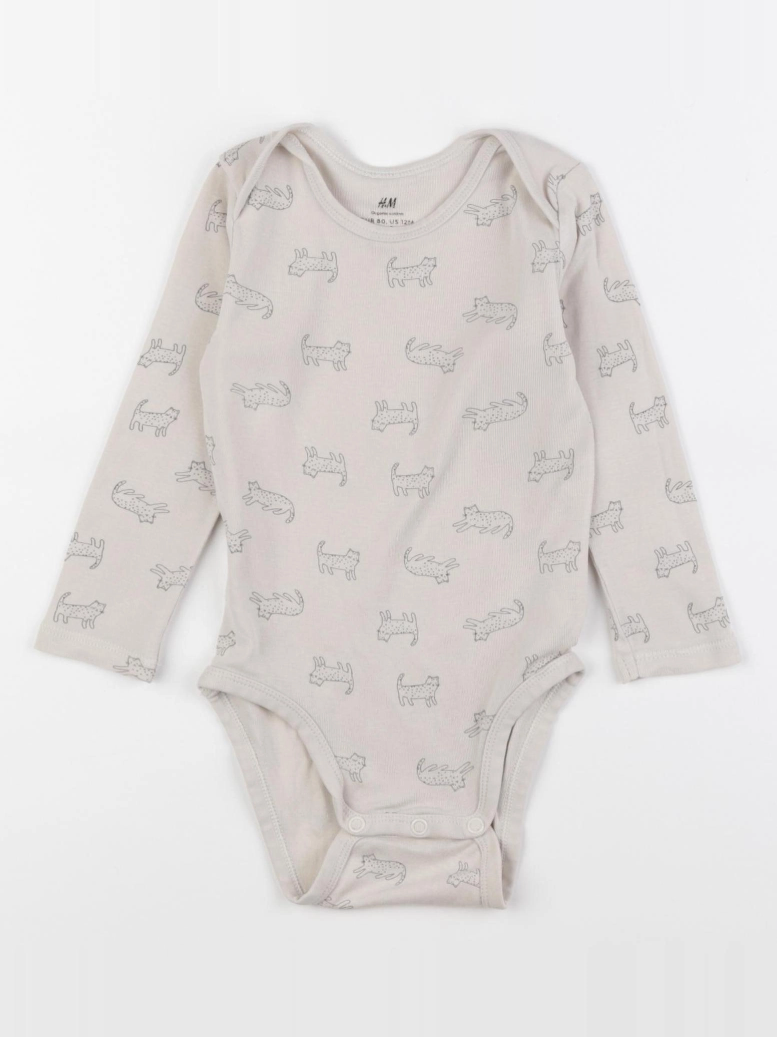 H&M - body beige - 9/12 mois