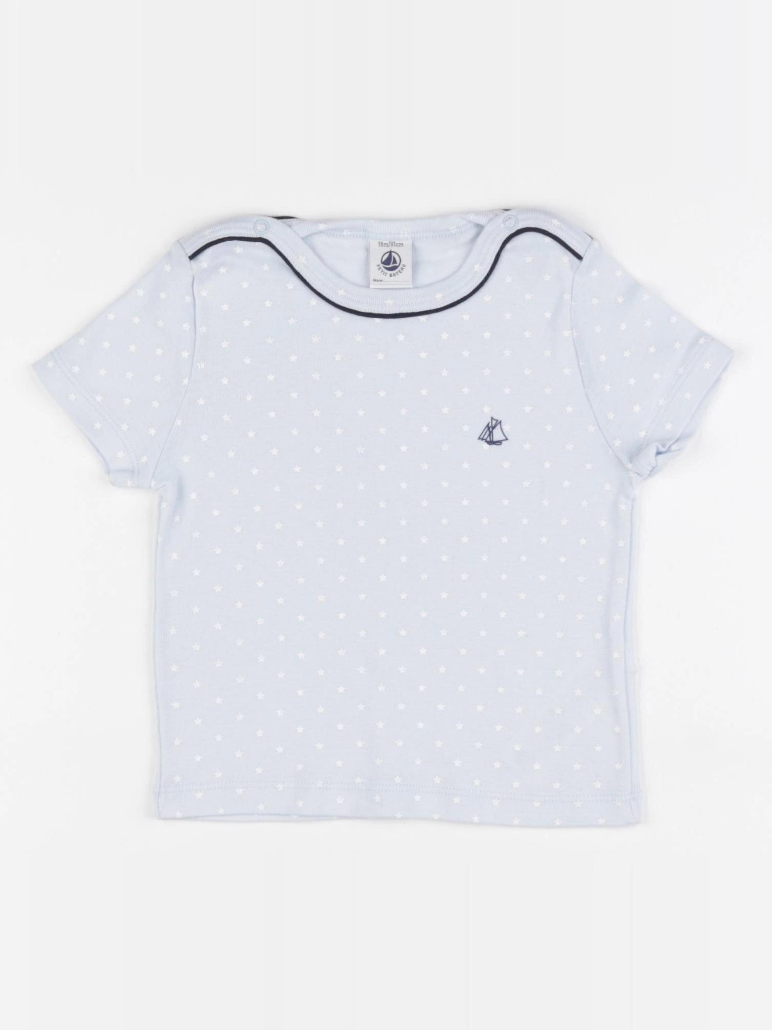 Petit Bateau - maillot de corps bleu - 18 mois