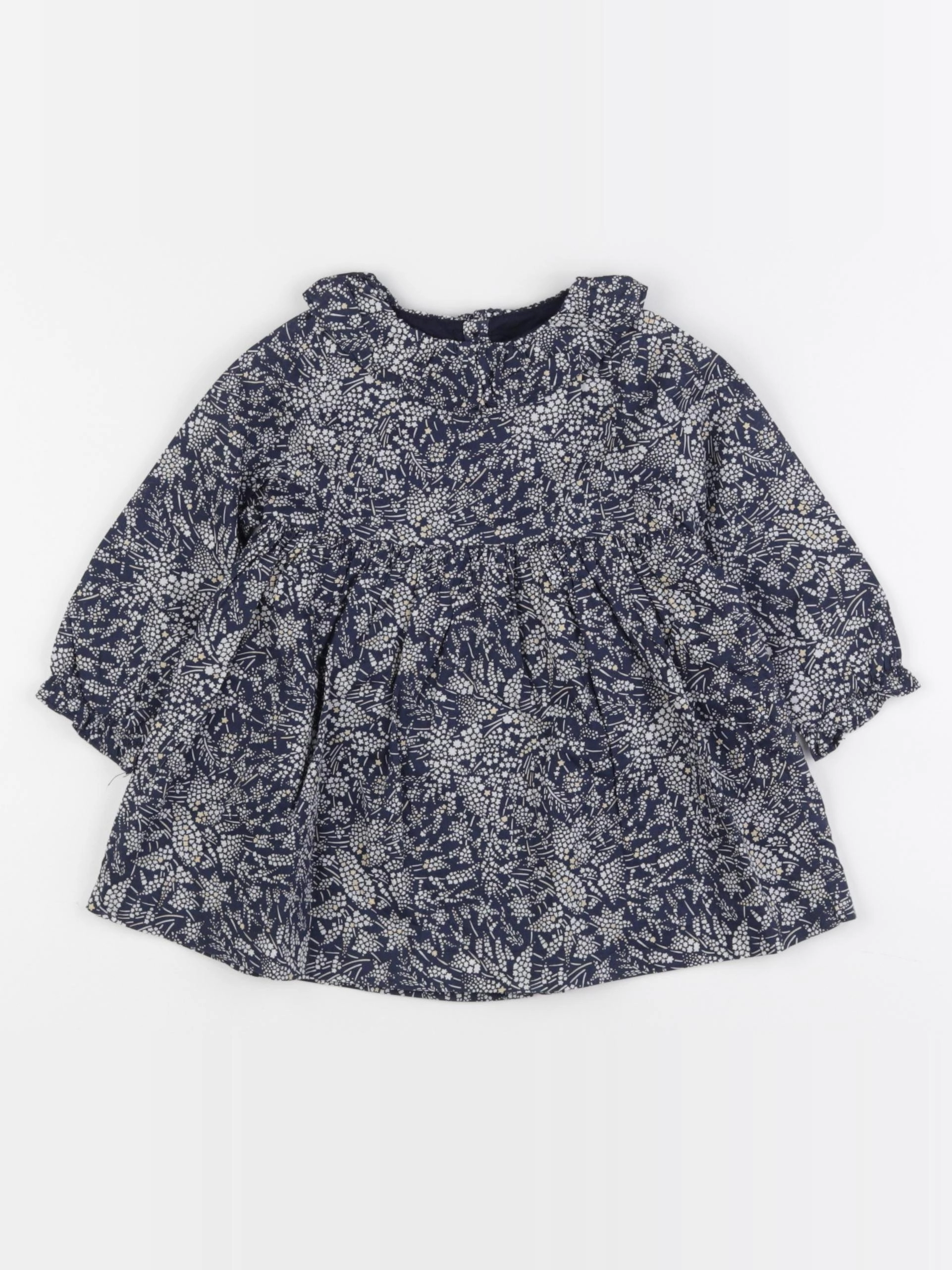 Jacadi - robe liberty bleu - 12 mois