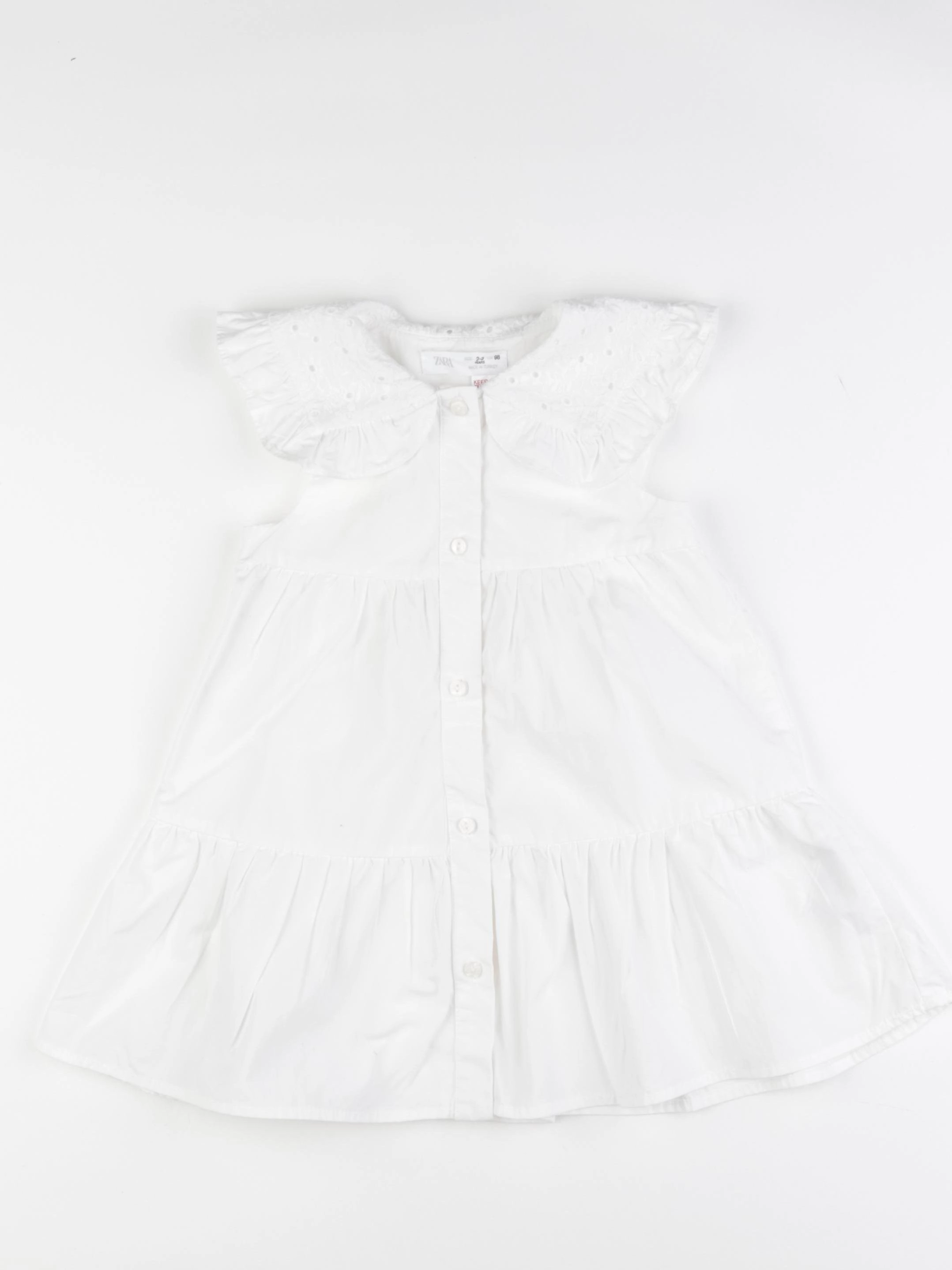 Zara - robe blanc - 2/3 ans