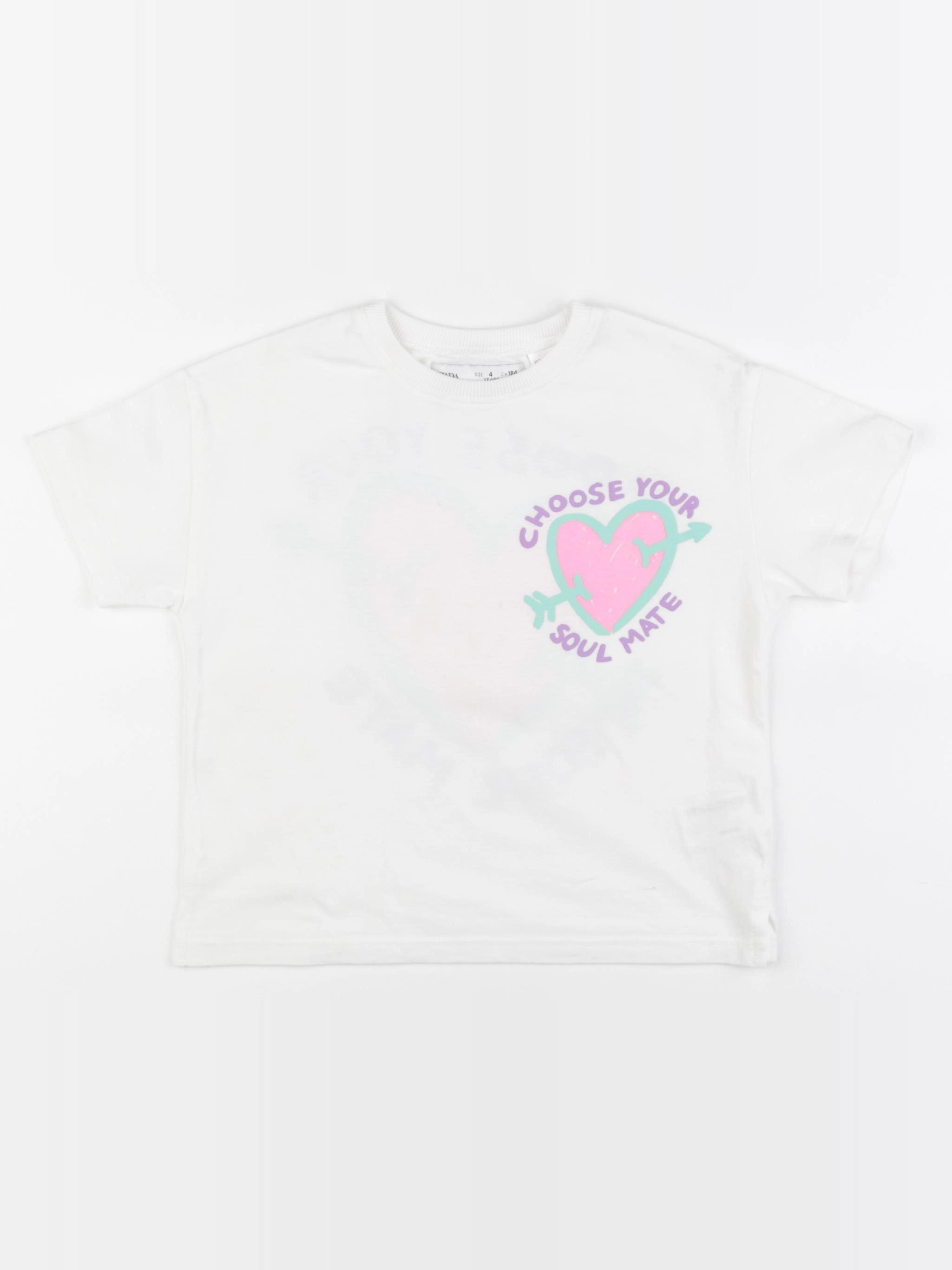 Zara - tee-shirt imprimé au dos blanc - 4 ans