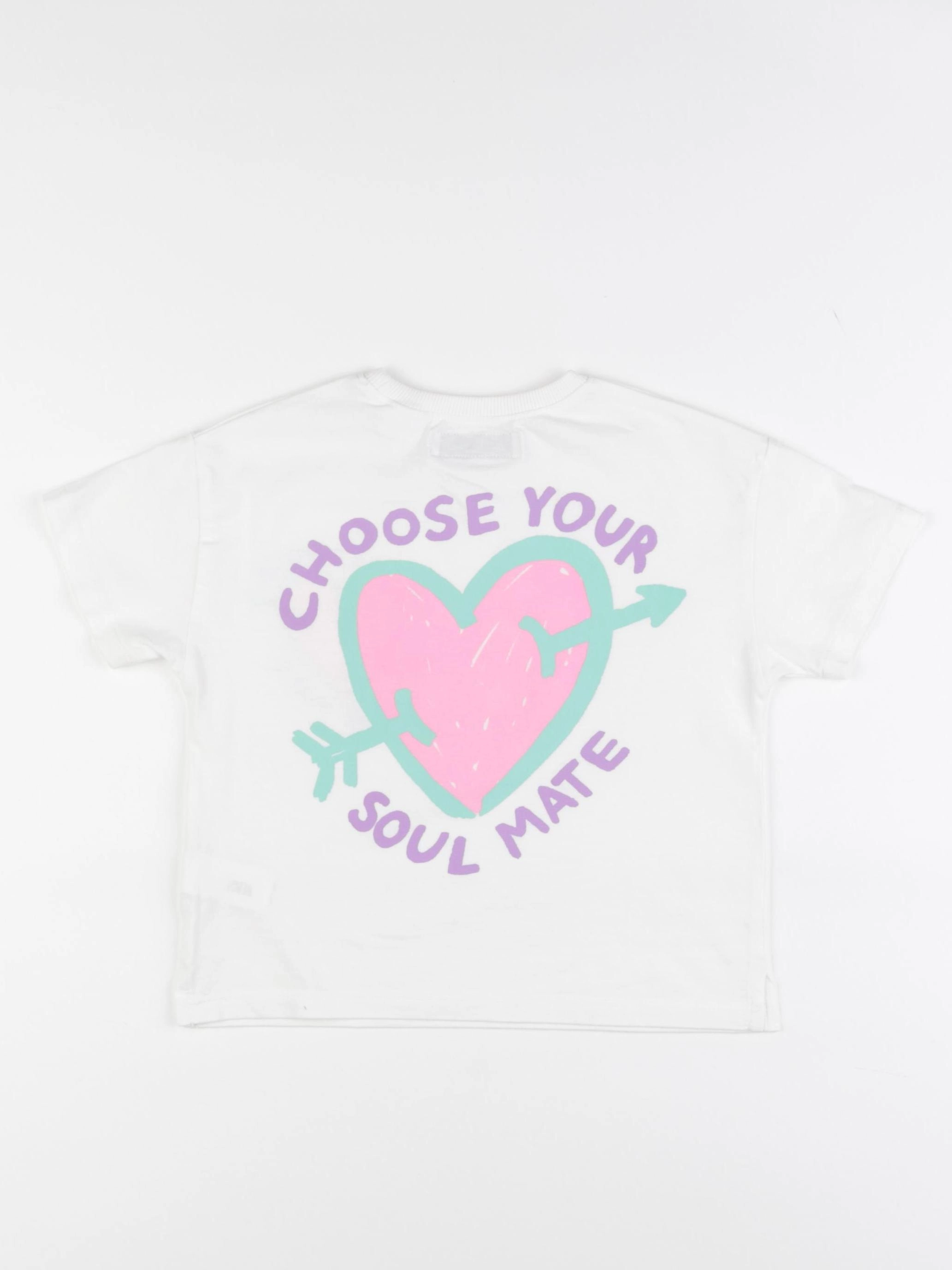 Zara - tee-shirt imprimé au dos blanc - 4 ans
