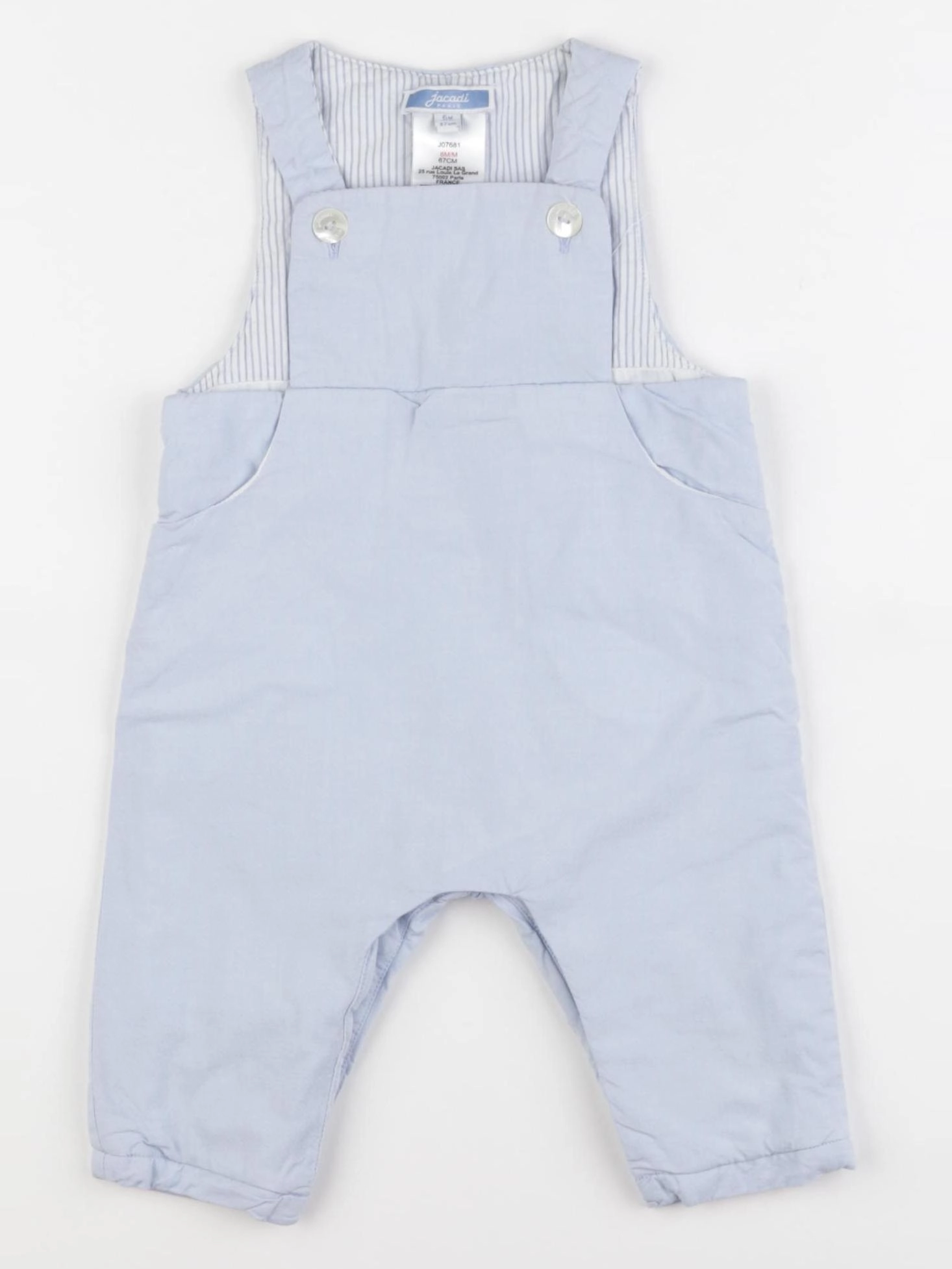 Jacadi - salopette bleu - 6 mois