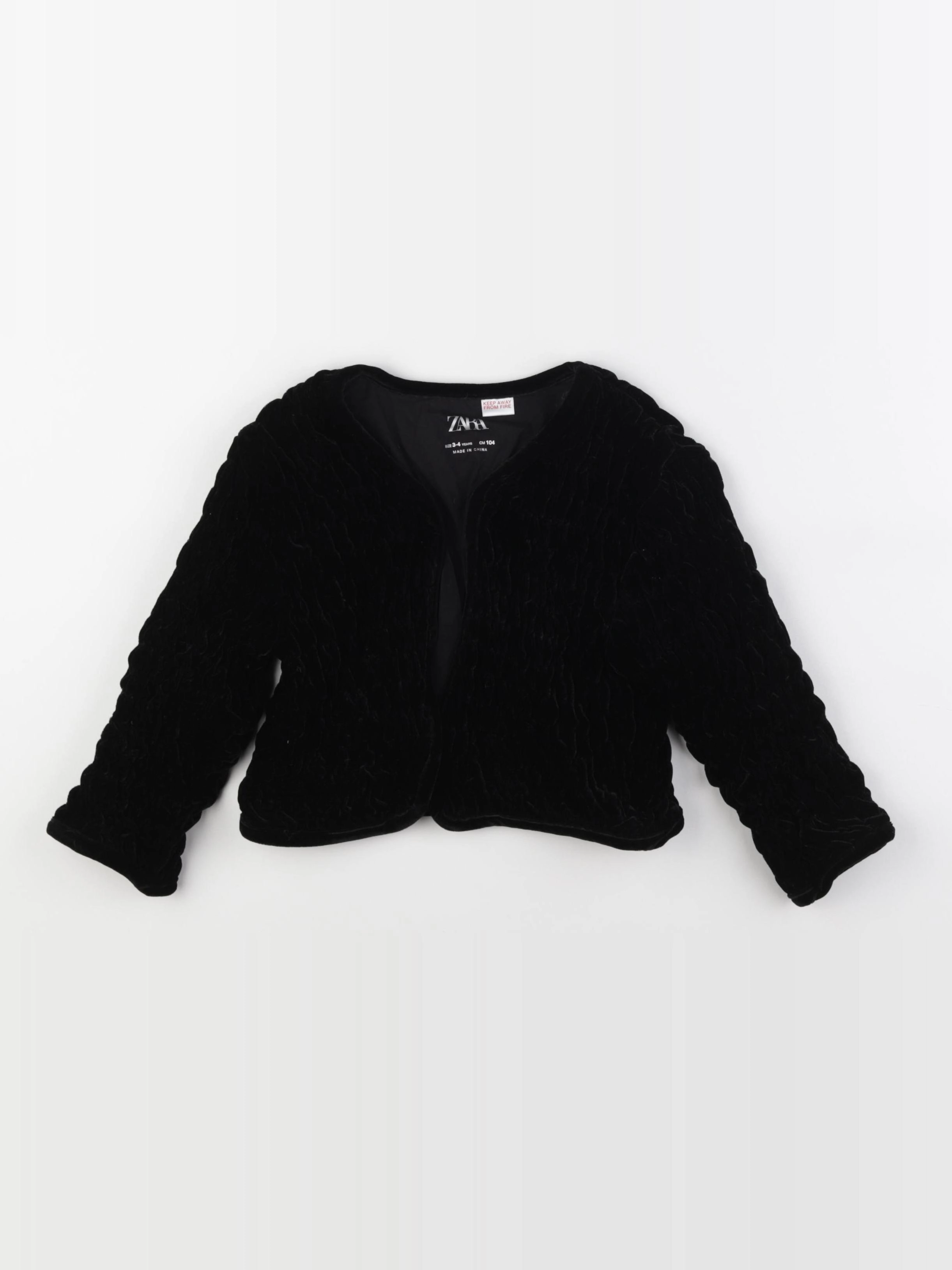 Zara - gilet noir - 3/4 ans