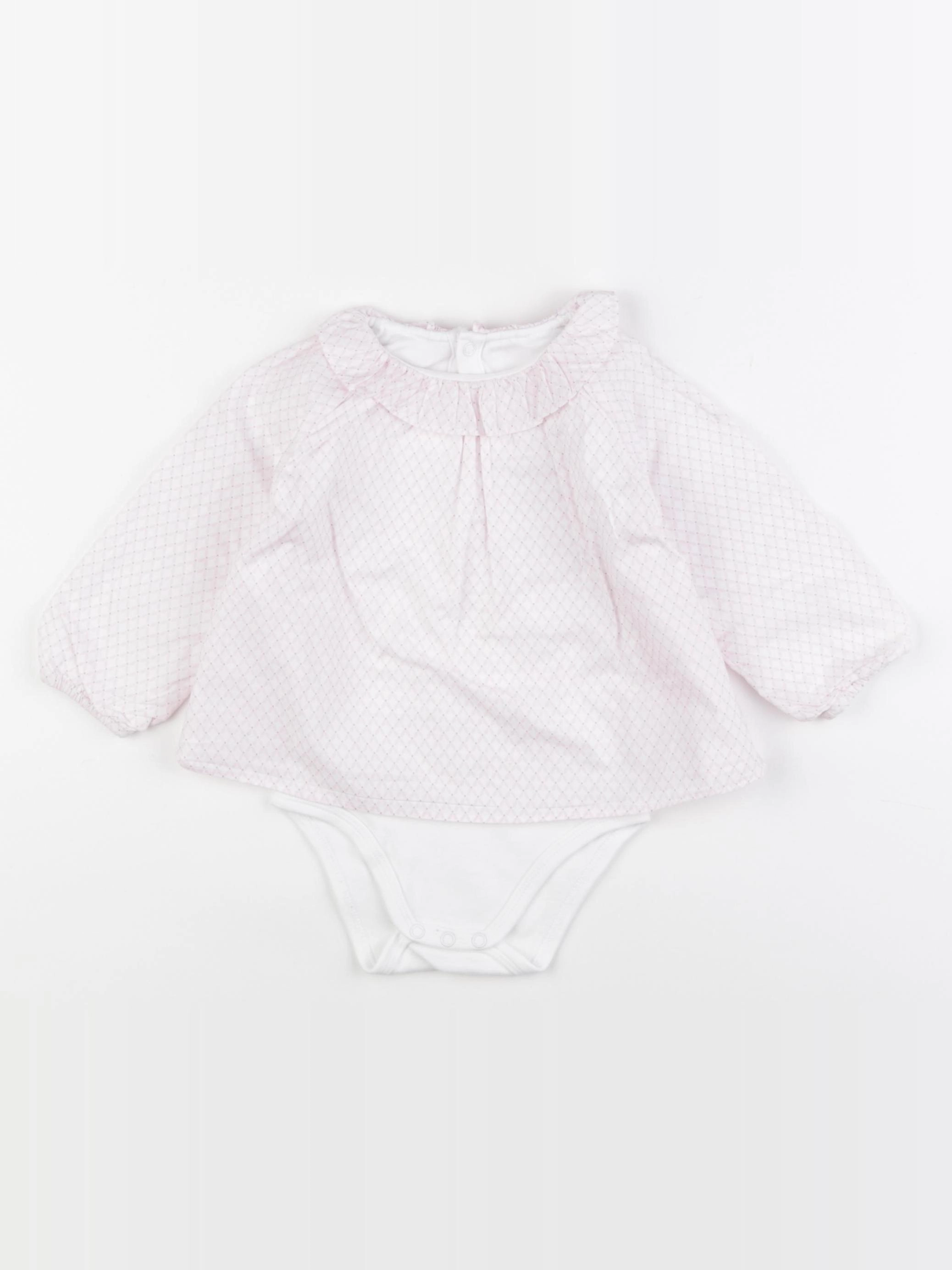 Jacadi - body blouse rose - 12 mois